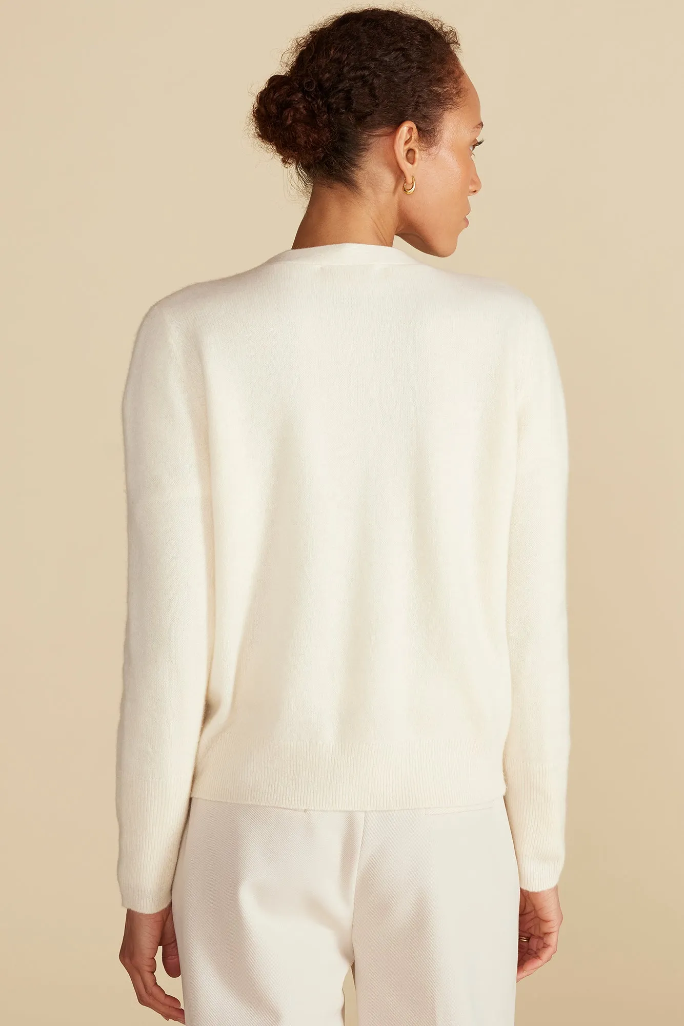 Mason Cashmere Cardigan - Ivory sold by Amour Vert product image thumbnail 4