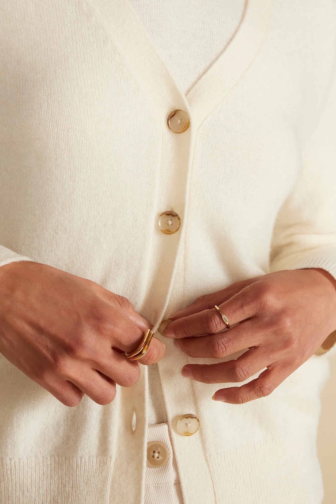 Mason Cashmere Cardigan - Ivory sold by Amour Vert product image thumbnail 2