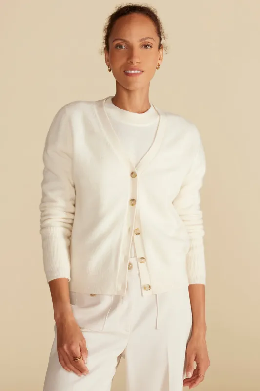 Mason Cashmere Cardigan - Ivory sold by Amour Vert