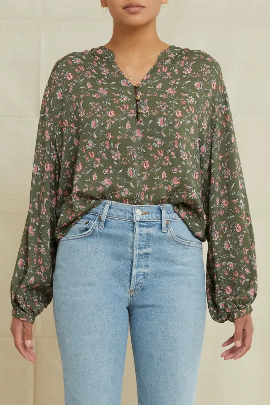 Mai Ecovero Blouse - Lago Green sold by Amour Vert