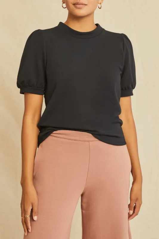 Reece Luxe Fleece Top - Black sold by Amour Vert