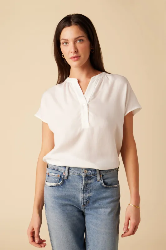 Renata Tencel Blouse - White sold by Amour Vert