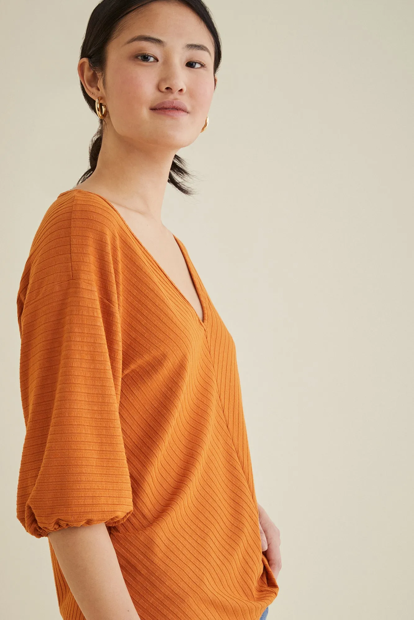 Manette Ribbed Top - Ginger sold by Amour Vert product image thumbnail 2