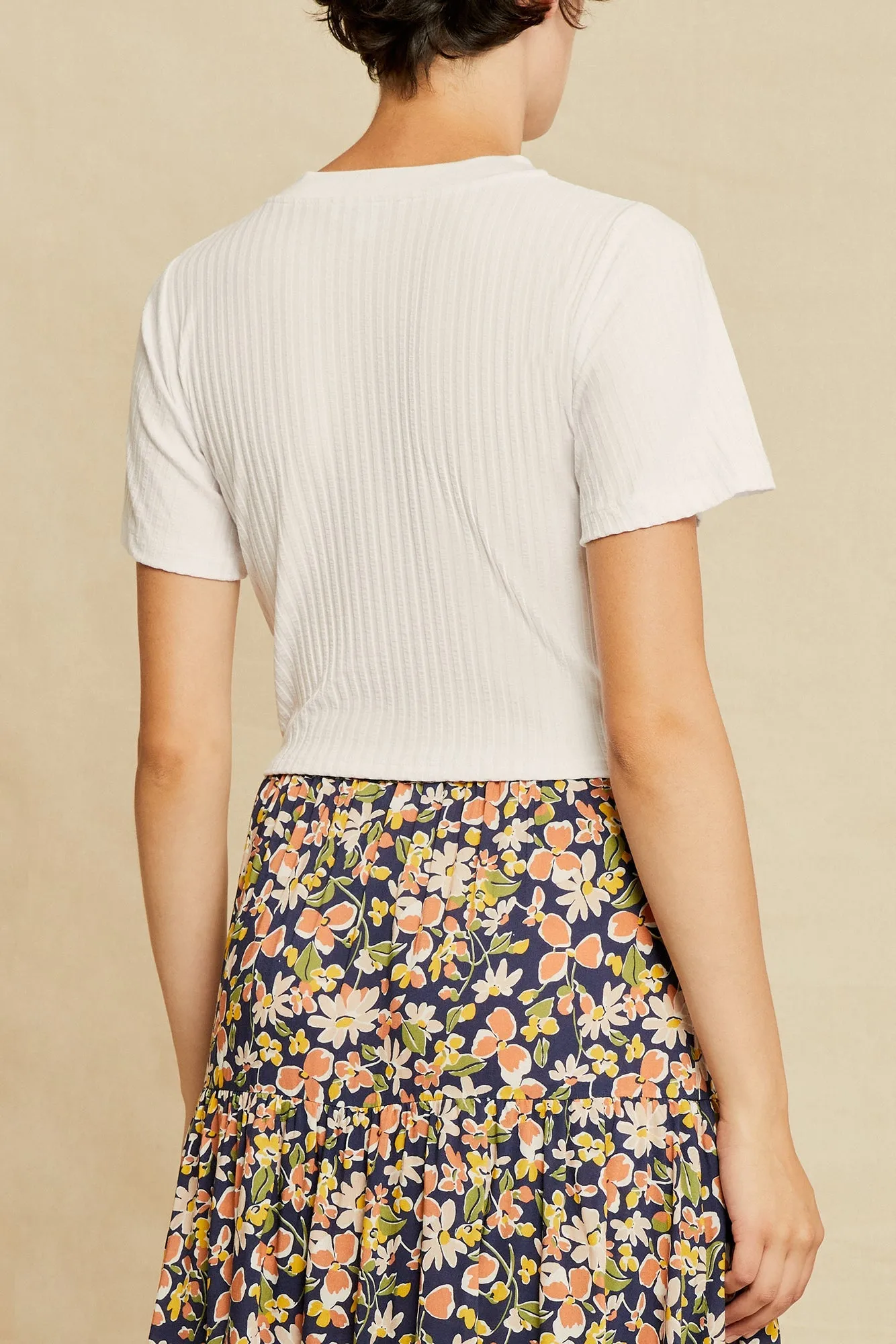 Jeanette Short Sleeve Tee - White sold by Amour Vert product image thumbnail 3