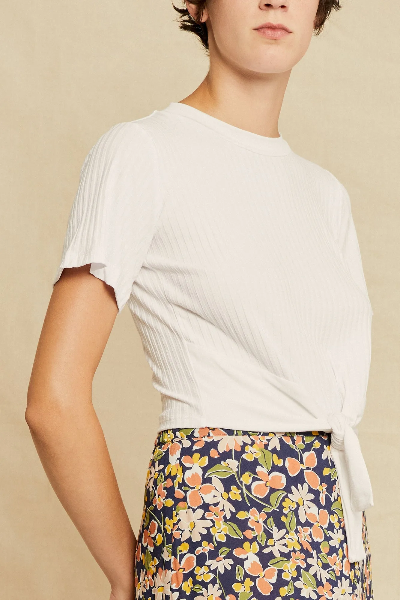 Jeanette Short Sleeve Tee - White sold by Amour Vert product image thumbnail 2