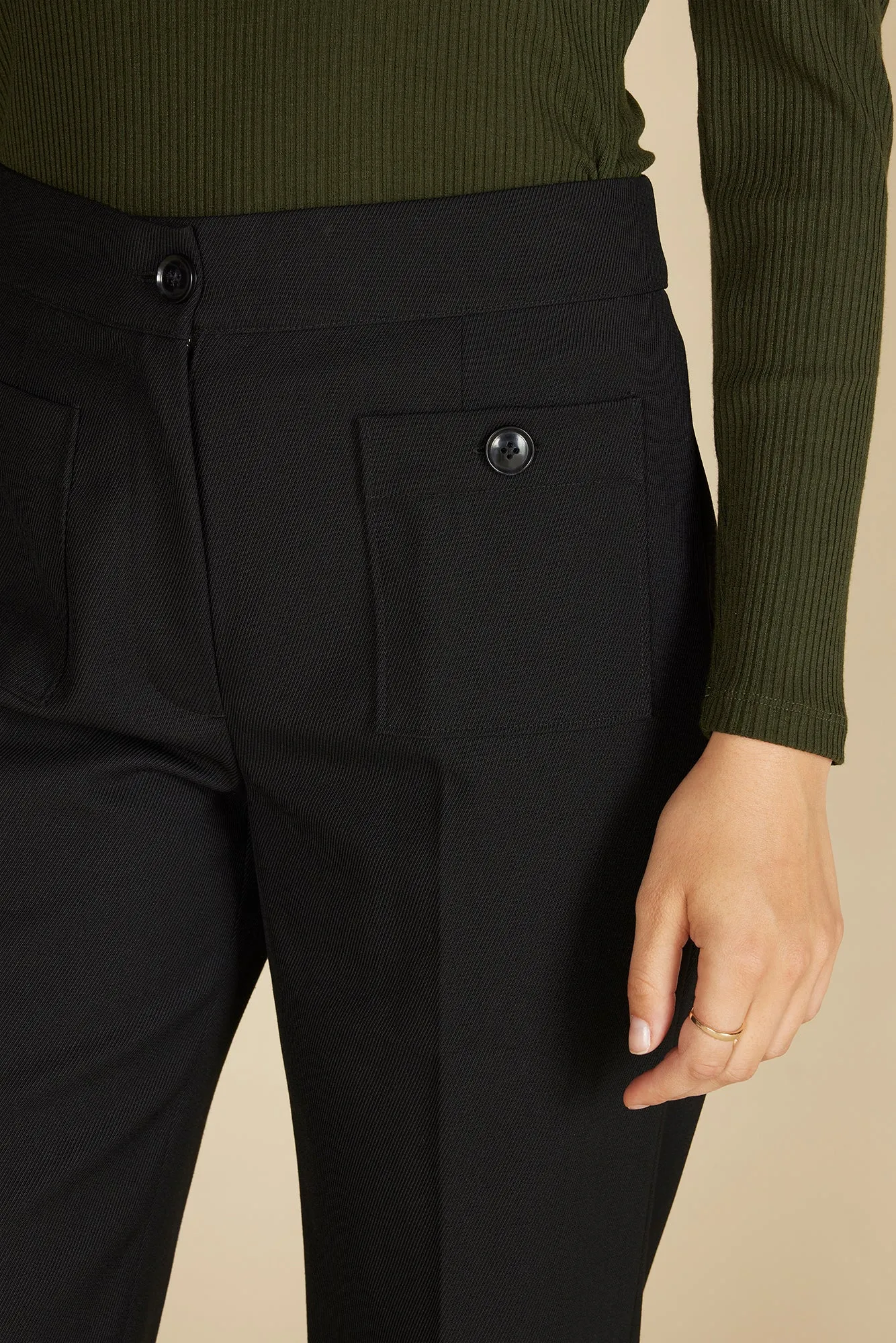 Alete Patch Pocket Pant - Black sold by Amour Vert product image thumbnail 2