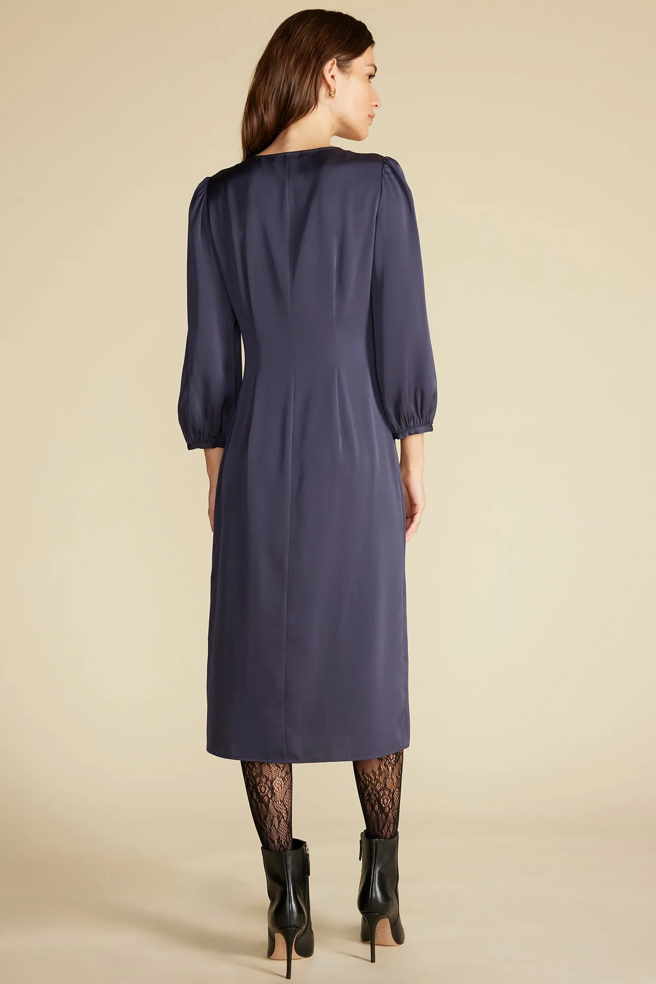 Aurelie Stretch Silk Bustier Dress - Night Sky Blue sold by Amour Vert product image thumbnail 4