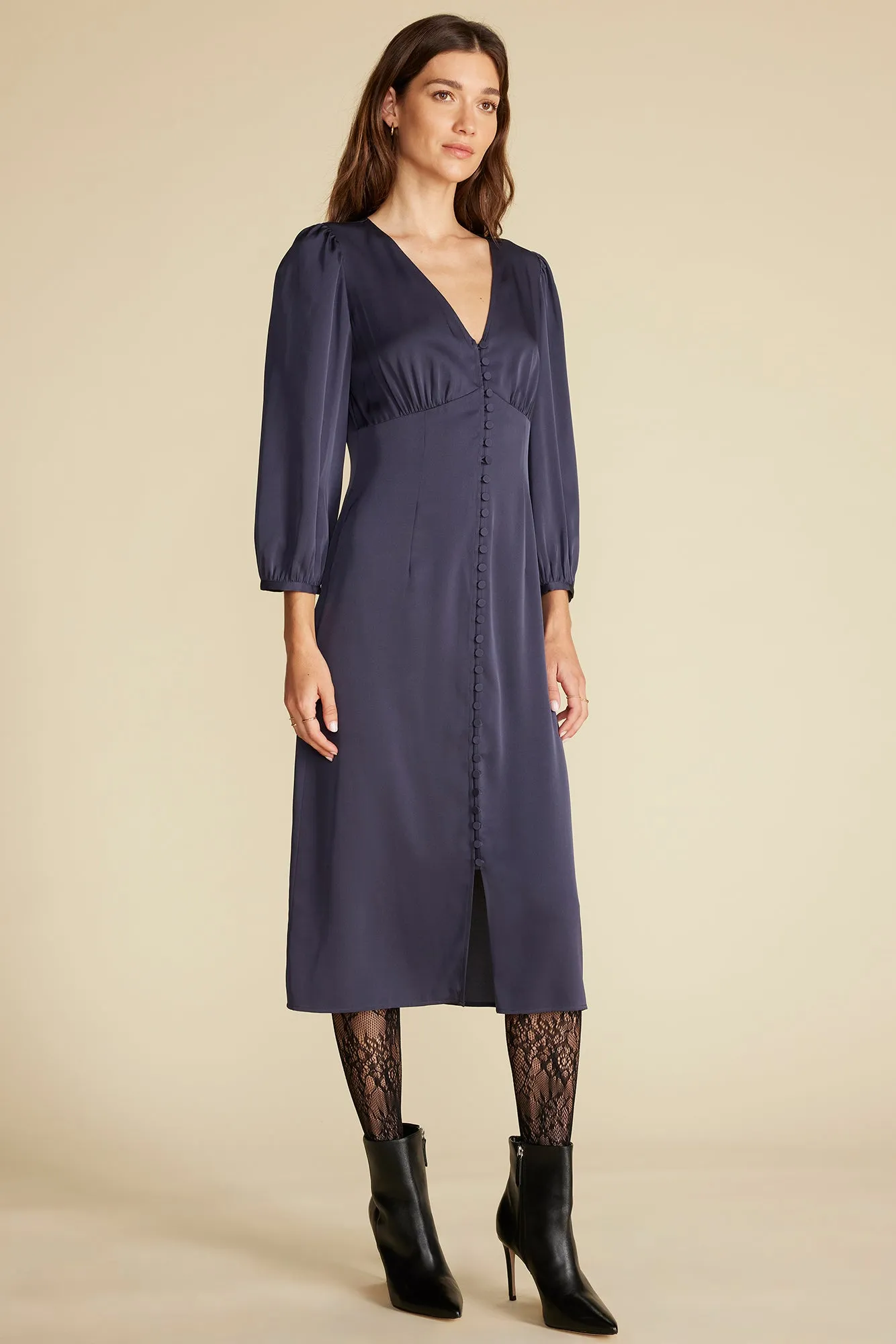 Aurelie Stretch Silk Bustier Dress - Night Sky Blue sold by Amour Vert product image thumbnail 3