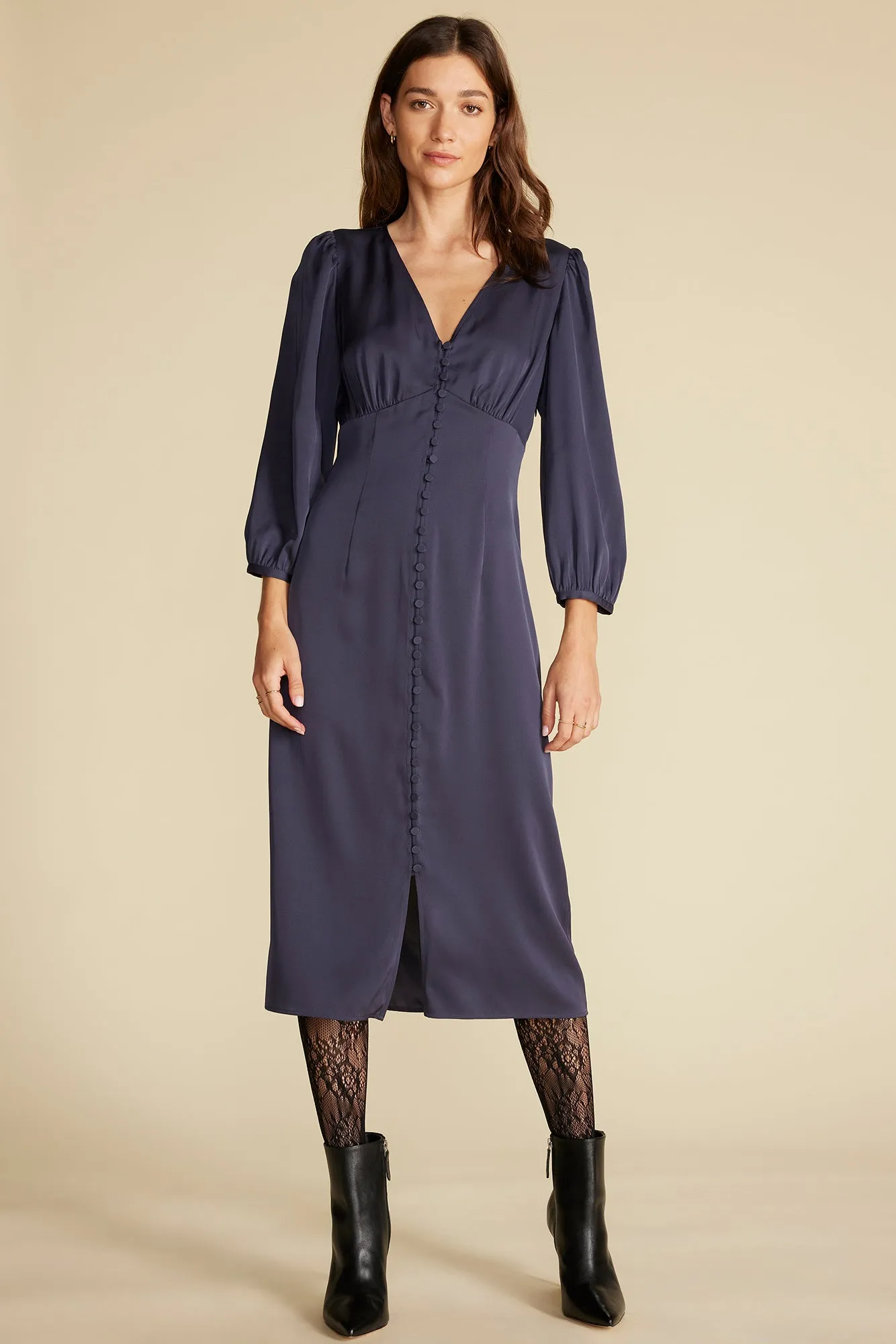 Aurelie Stretch Silk Bustier Dress - Night Sky Blue sold by Amour Vert product image thumbnail 5