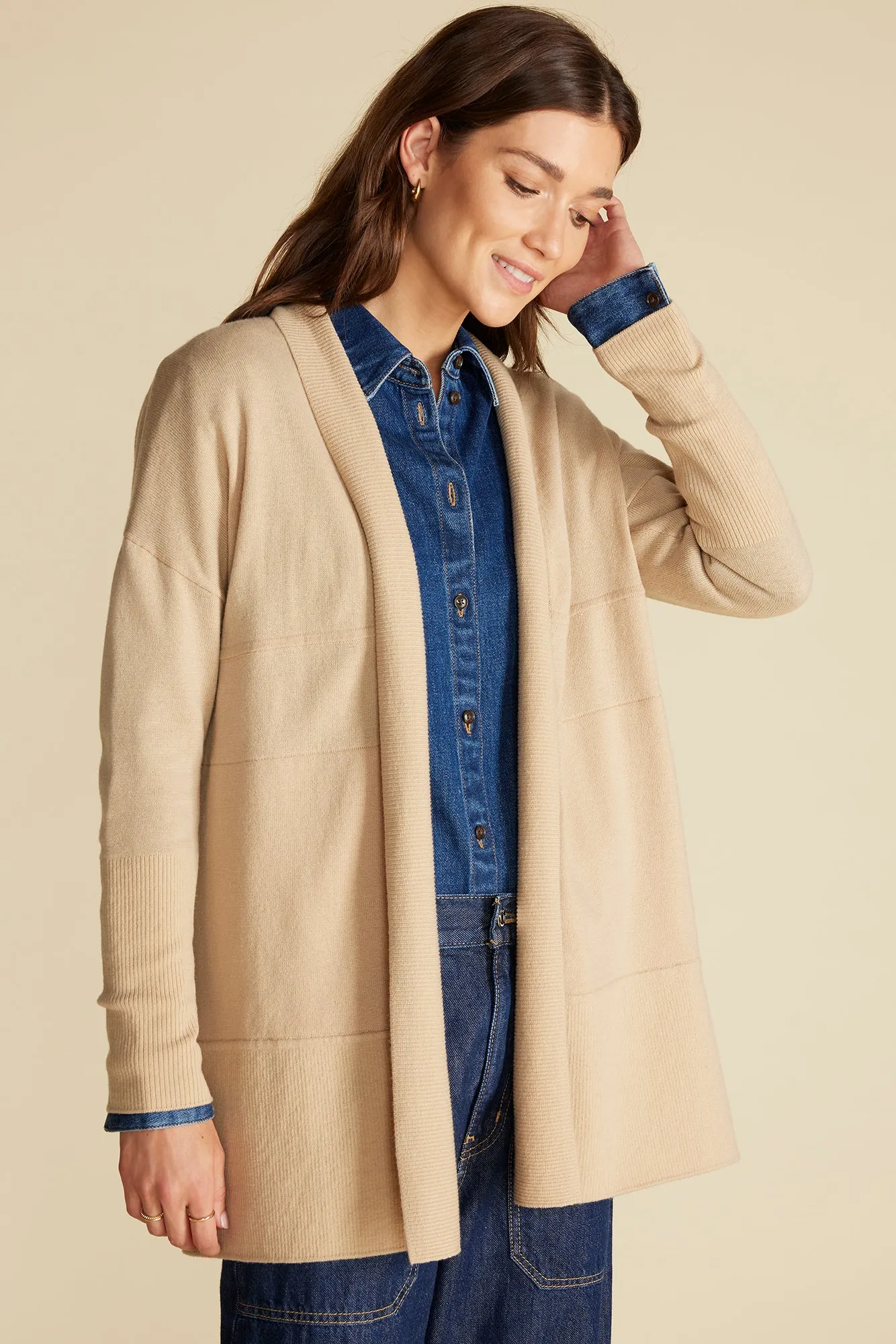Bailey Wool Sweater Coat - Camel sold by Amour Vert product image thumbnail 3