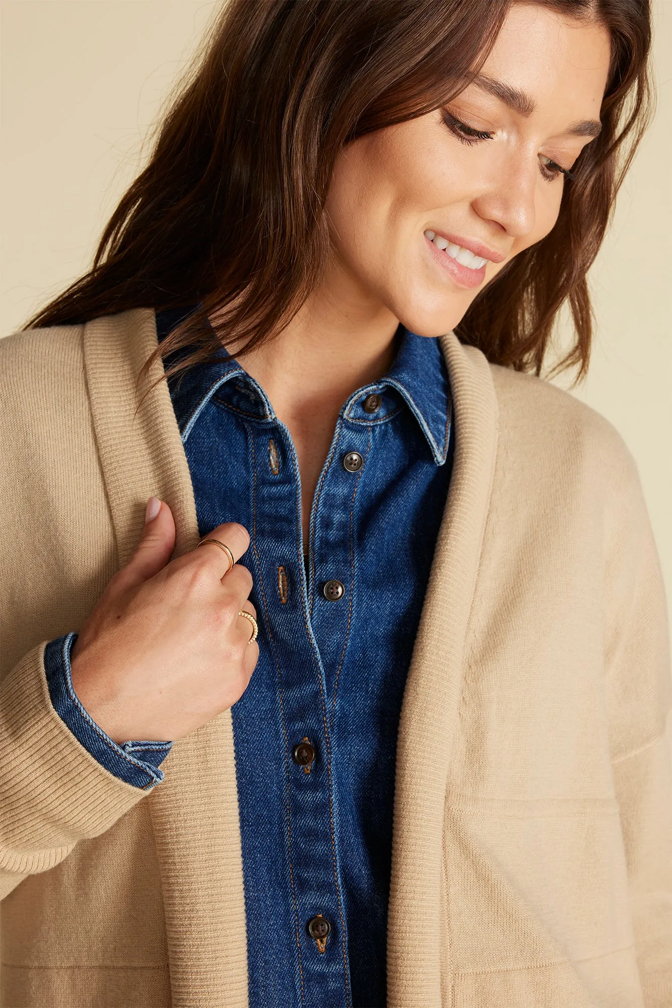 Bailey Wool Sweater Coat - Camel sold by Amour Vert product image thumbnail 2