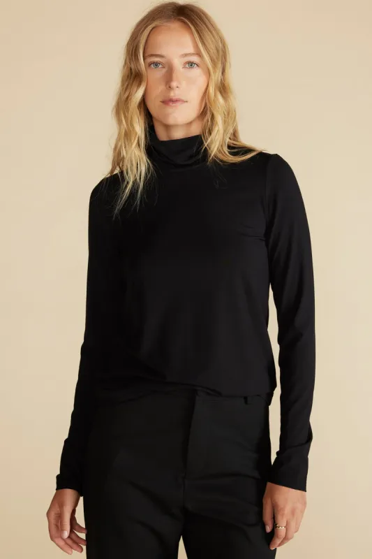 Flannery Bamboo Knit Turtleneck - Black sold by Amour Vert