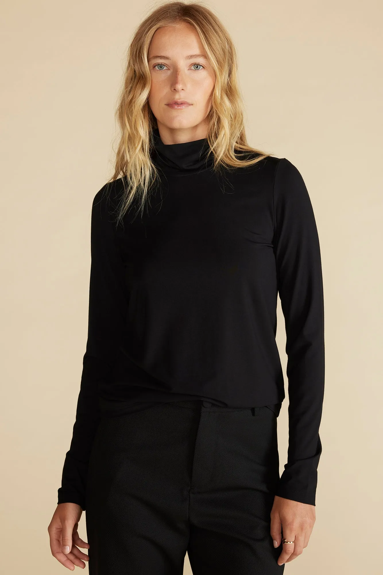 Flannery Bamboo Knit Turtleneck - Black sold by Amour Vert