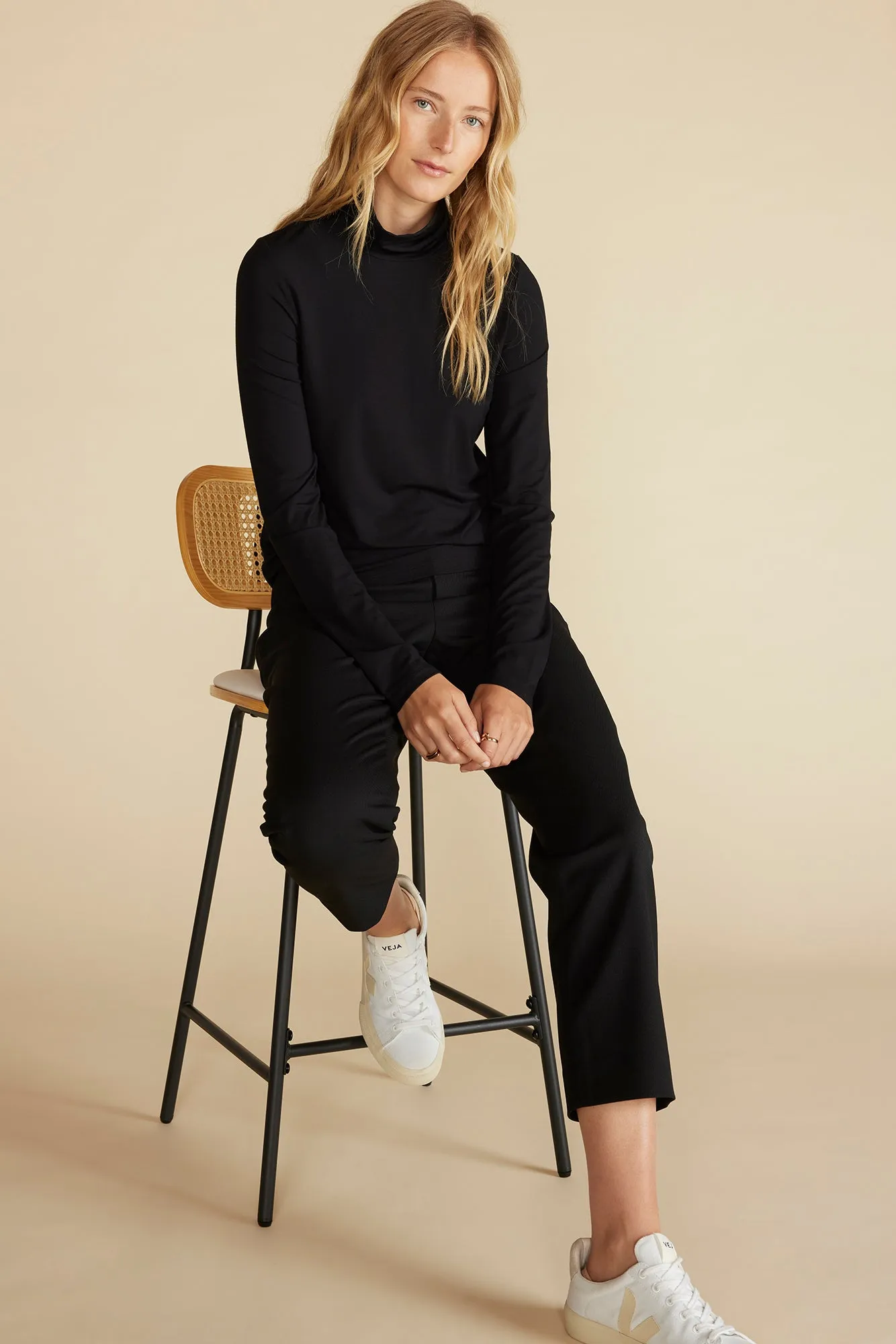 Flannery Bamboo Knit Turtleneck - Black sold by Amour Vert product image thumbnail 5