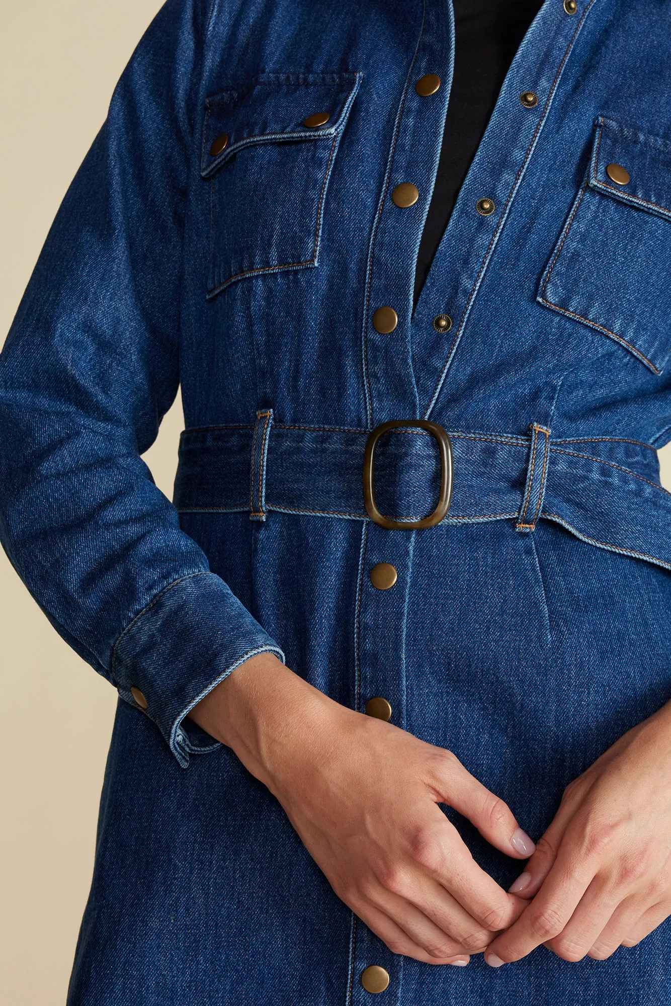 Joyce Denim Shirt Dress - Indigo Blue sold by Amour Vert product image thumbnail 2