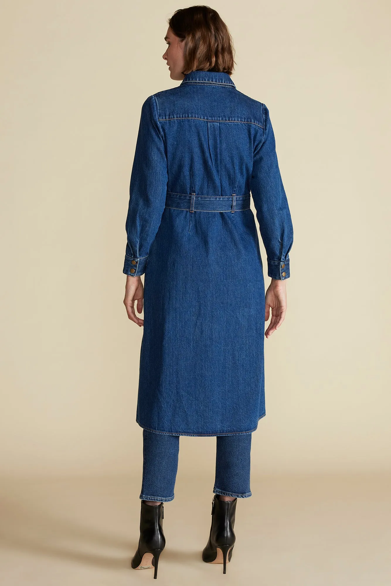 Joyce Denim Shirt Dress - Indigo Blue sold by Amour Vert product image thumbnail 5