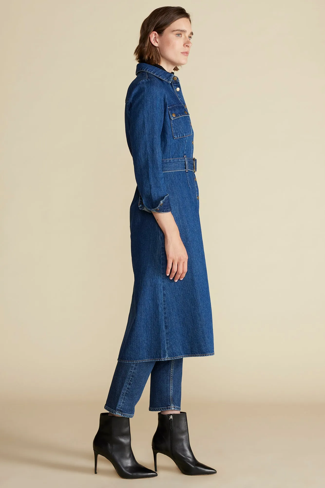 Joyce Denim Shirt Dress - Indigo Blue sold by Amour Vert product image thumbnail 4