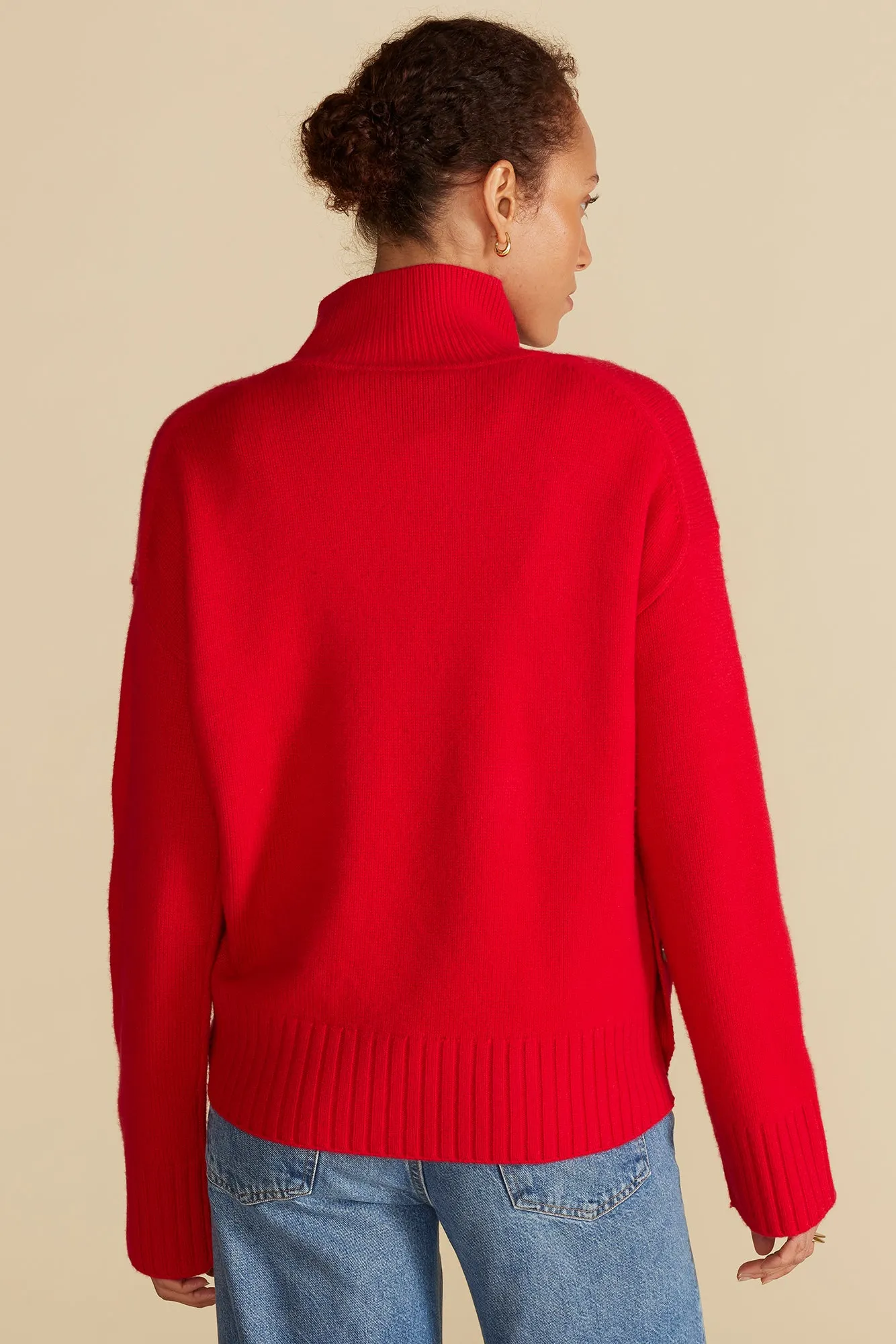Leonie Turtleneck Sweater - Red sold by Amour Vert product image thumbnail 4