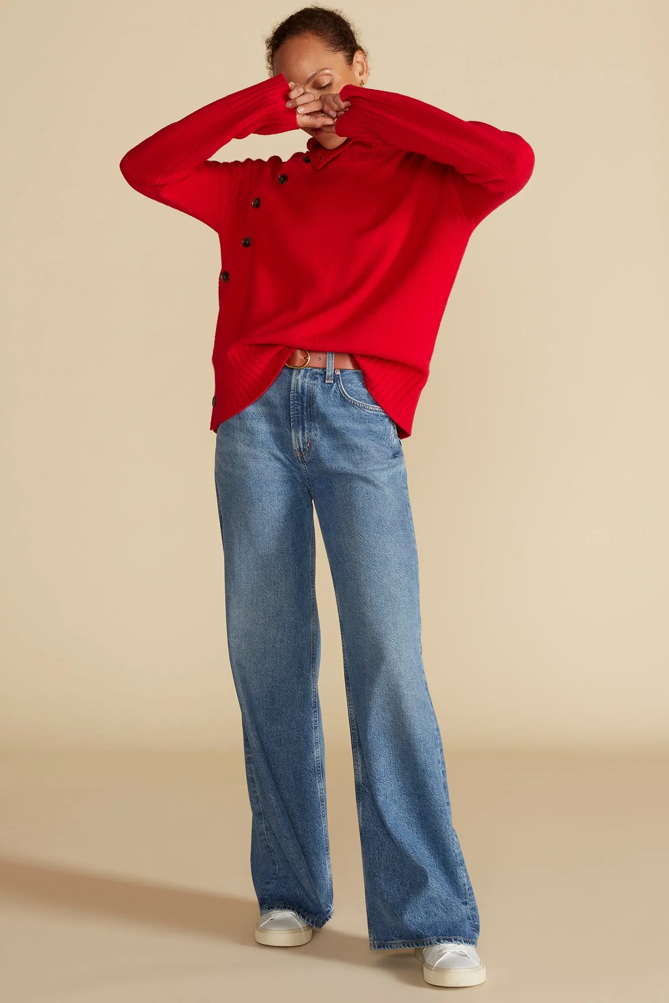Leonie Turtleneck Sweater - Red sold by Amour Vert product image thumbnail 5