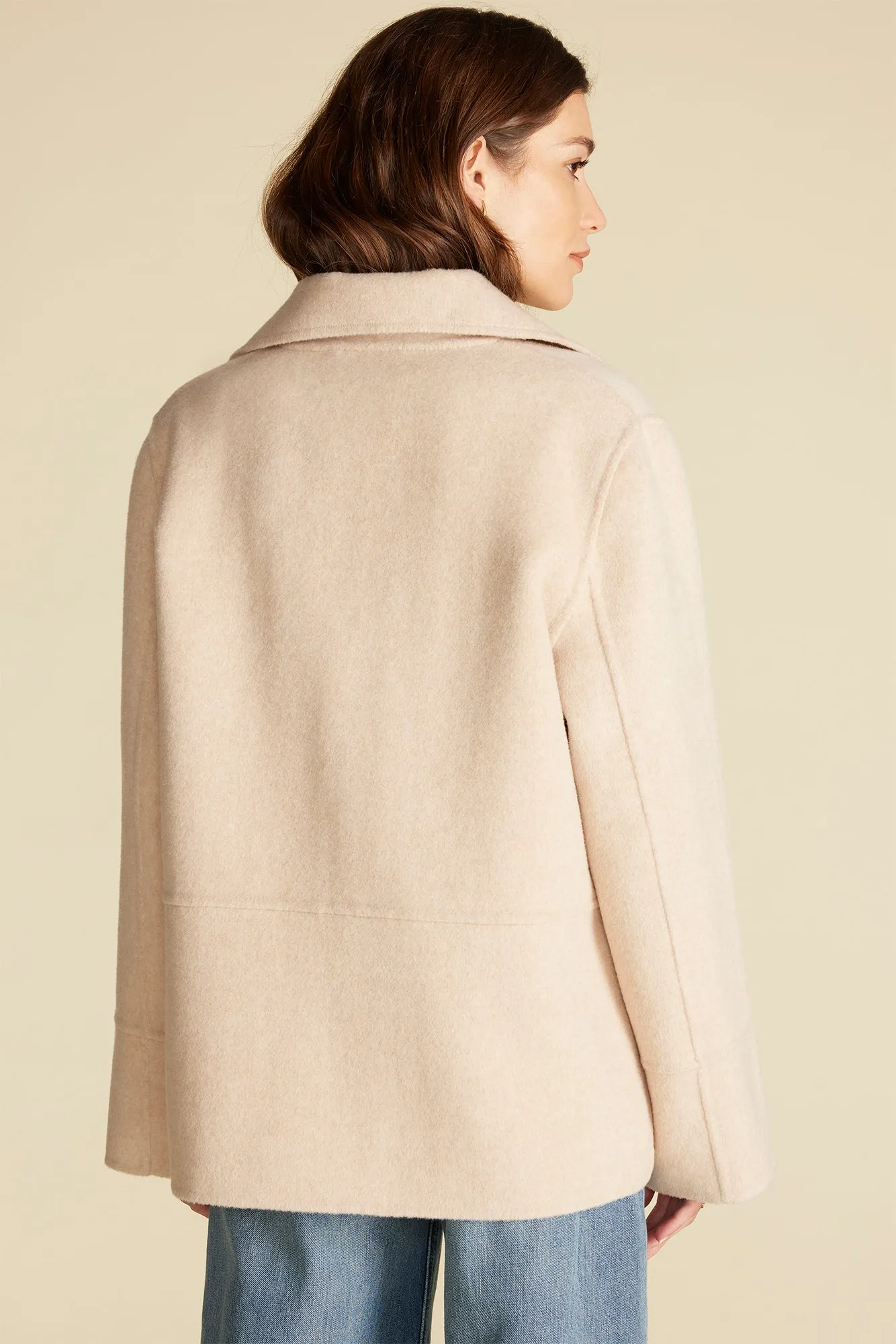 Marcel Wool Pea Coat - Oat sold by Amour Vert product image thumbnail 4