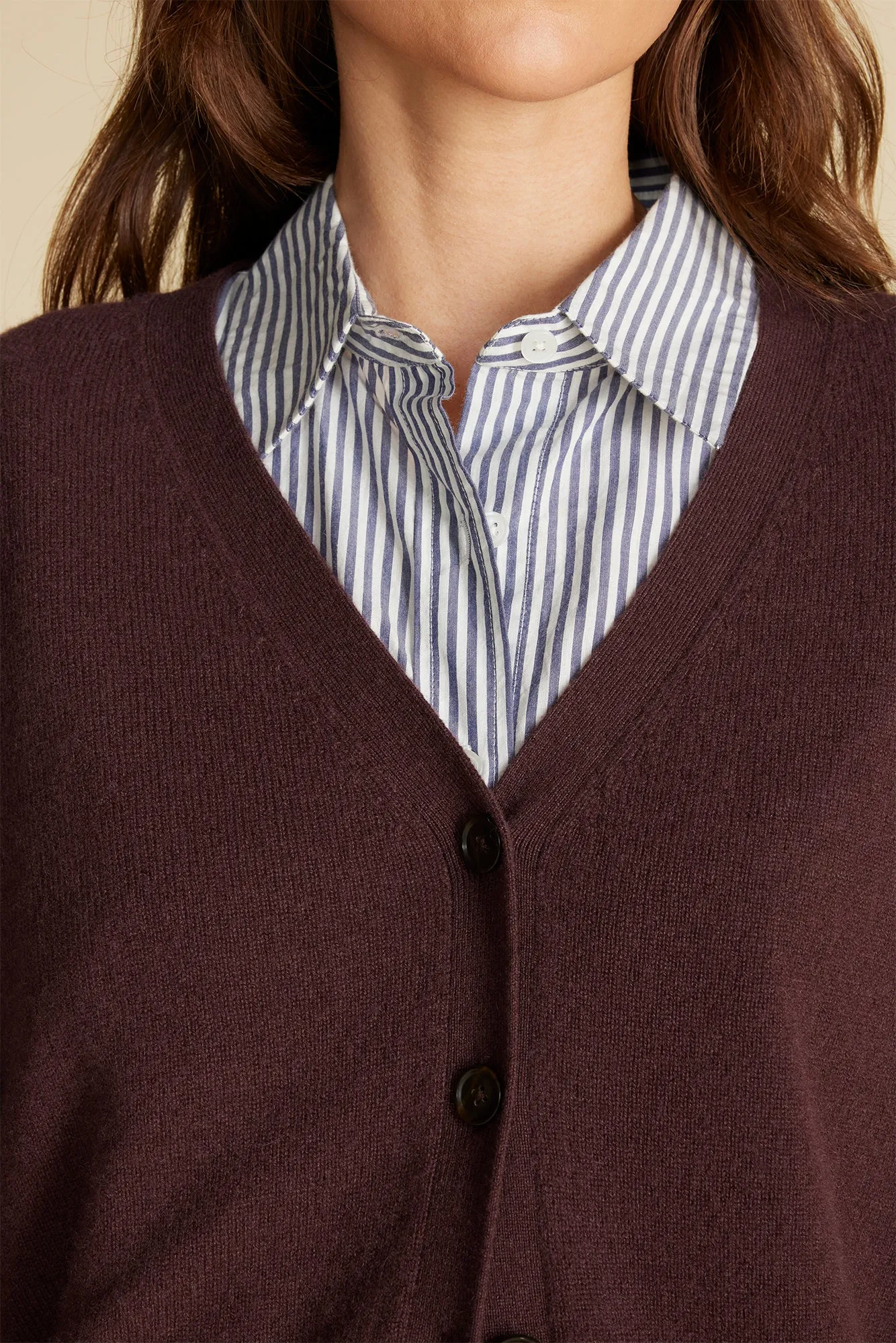 Mason Cashmere Cardigan - Purple Fig sold by Amour Vert product image thumbnail 2