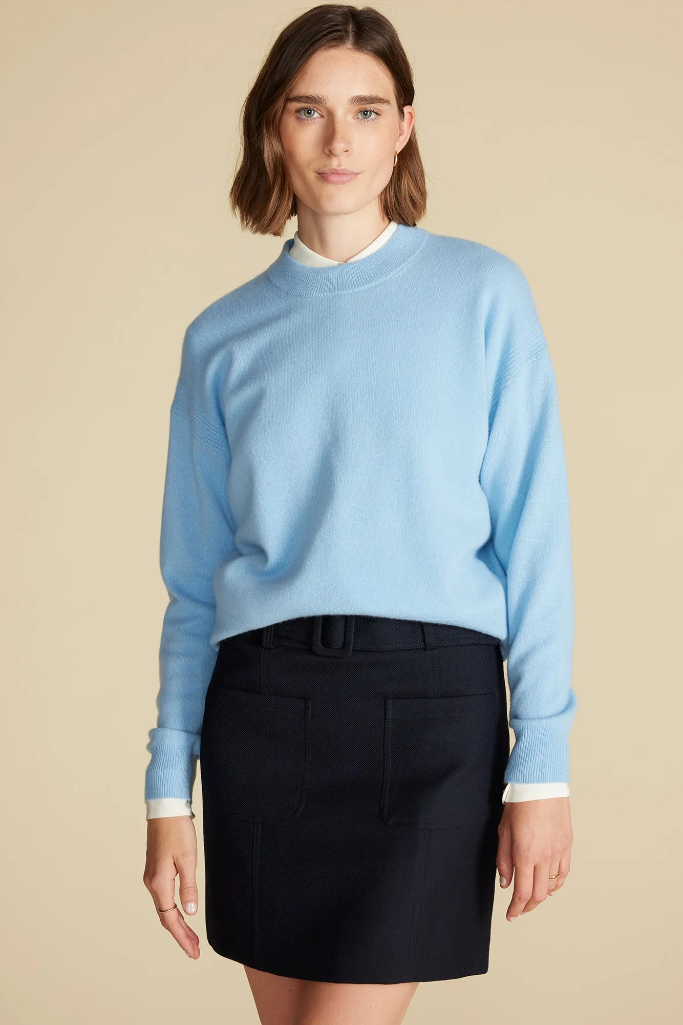 Pearl Cashmere Sweater - Sky Blue sold by Amour Vert