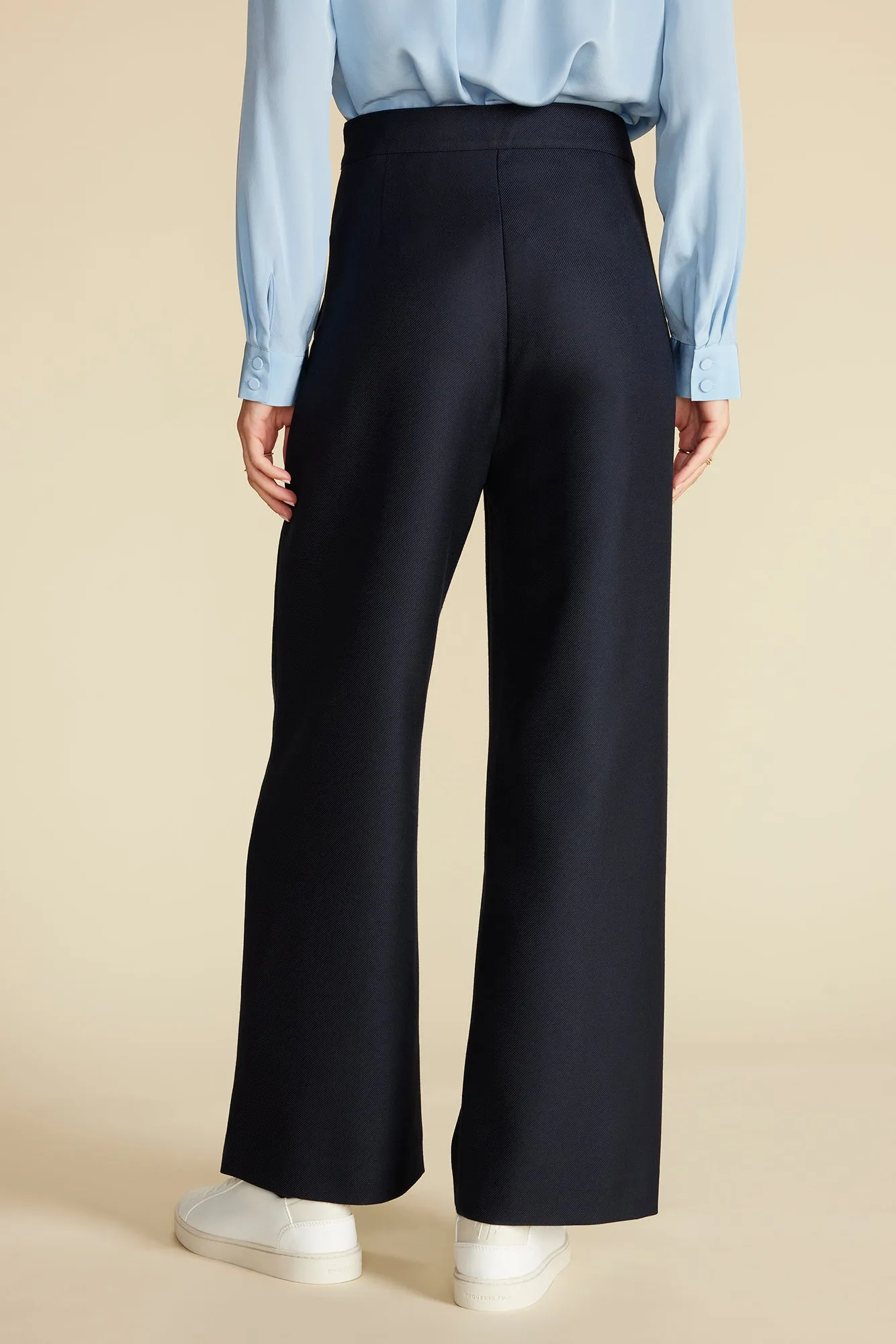 Sailor Wide Leg Trouser - Navy Blue sold by Amour Vert product image thumbnail 4