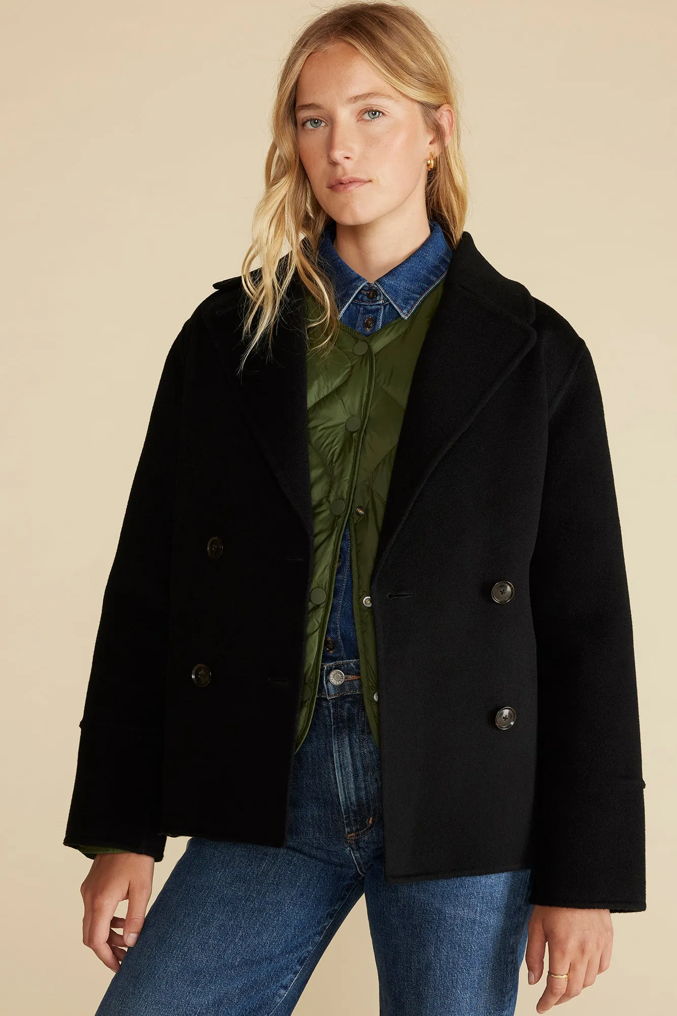 Solene Quilted Puffer Jacket - Olive Green sold by Amour Vert product image thumbnail 5