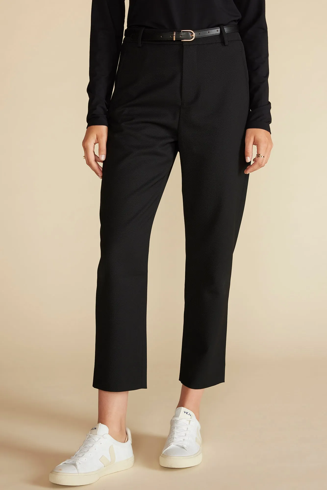 Taper Tailored Ankle Trouser - Black sold by Amour Vert