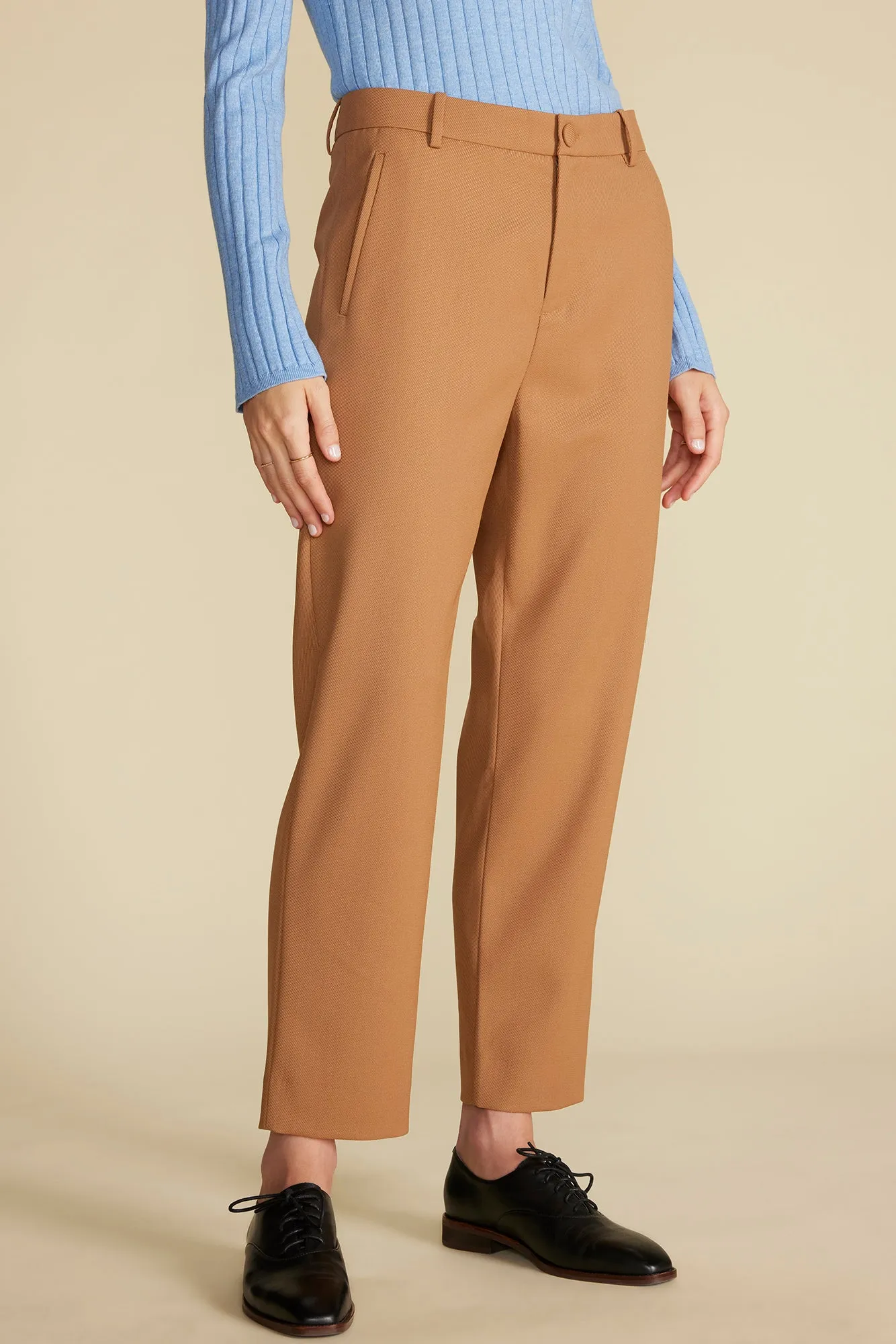 Taper Tailored Ankle Trouser - Camel sold by Amour Vert product image thumbnail 3