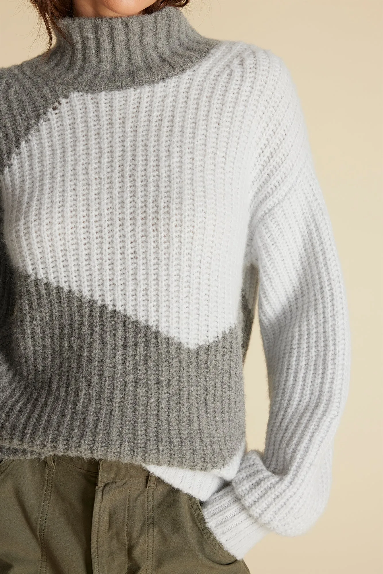 Veira Turtleneck Sweater - Sky Blue and Grey sold by Amour Vert product image thumbnail 2