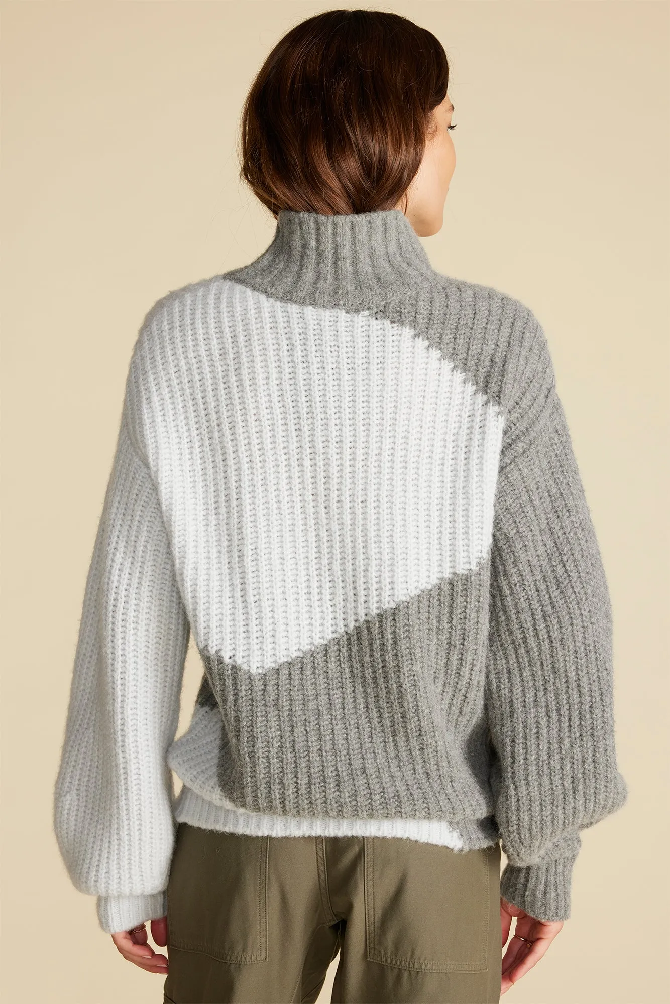 Veira Turtleneck Sweater - Sky Blue and Grey sold by Amour Vert product image thumbnail 4