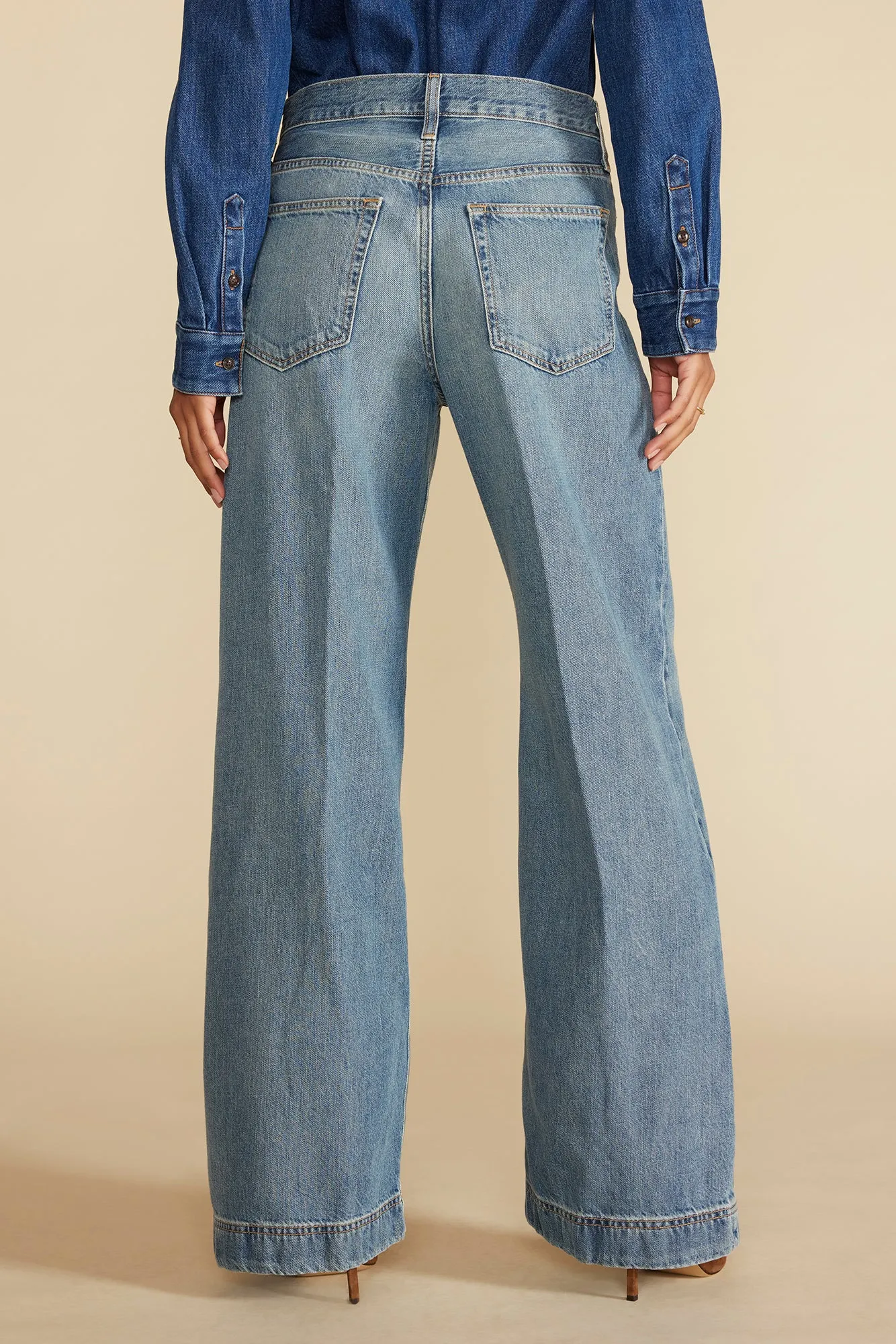 ETICA Devon Wide Leg Jean - Moonbay Medium Blue sold by Amour Vert product image thumbnail 4