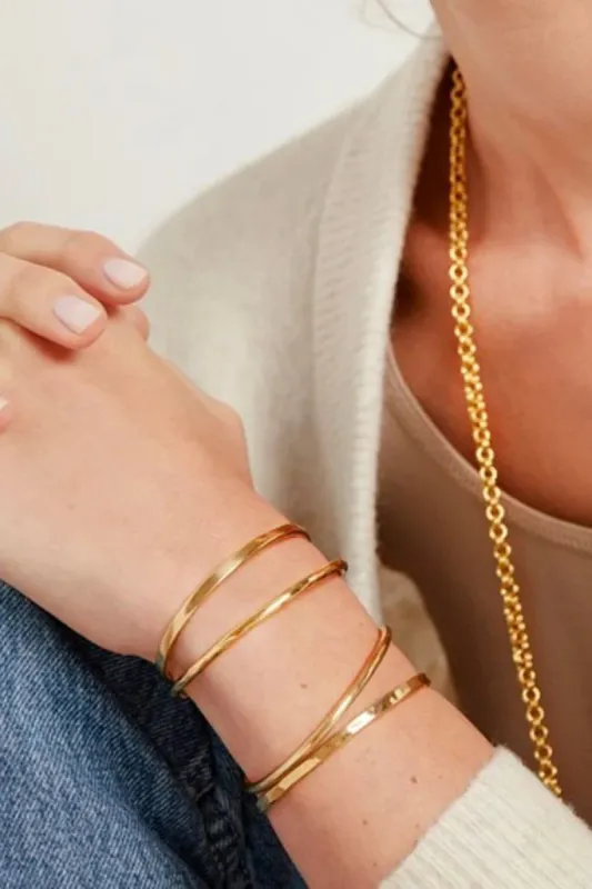 SOKO Delicate Bangle Bracelet Set - Gold sold by Amour Vert