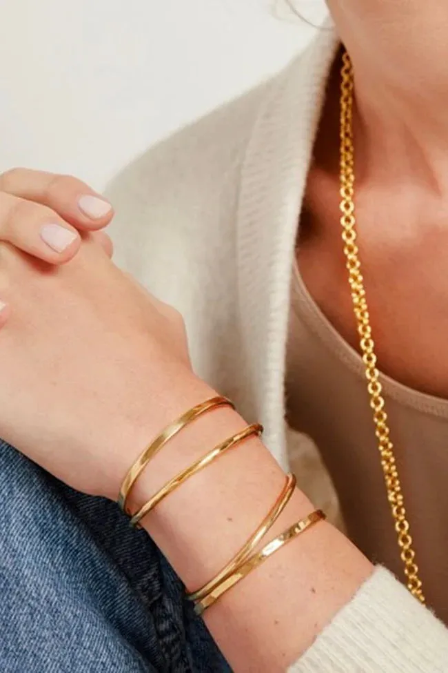SOKO Delicate Bangle Bracelet Set - Gold sold by Amour Vert
