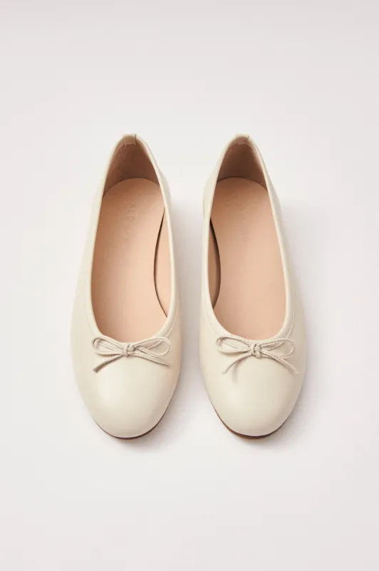 Alohas Oriana Leather Ballet Flats - Cream sold by Amour Vert