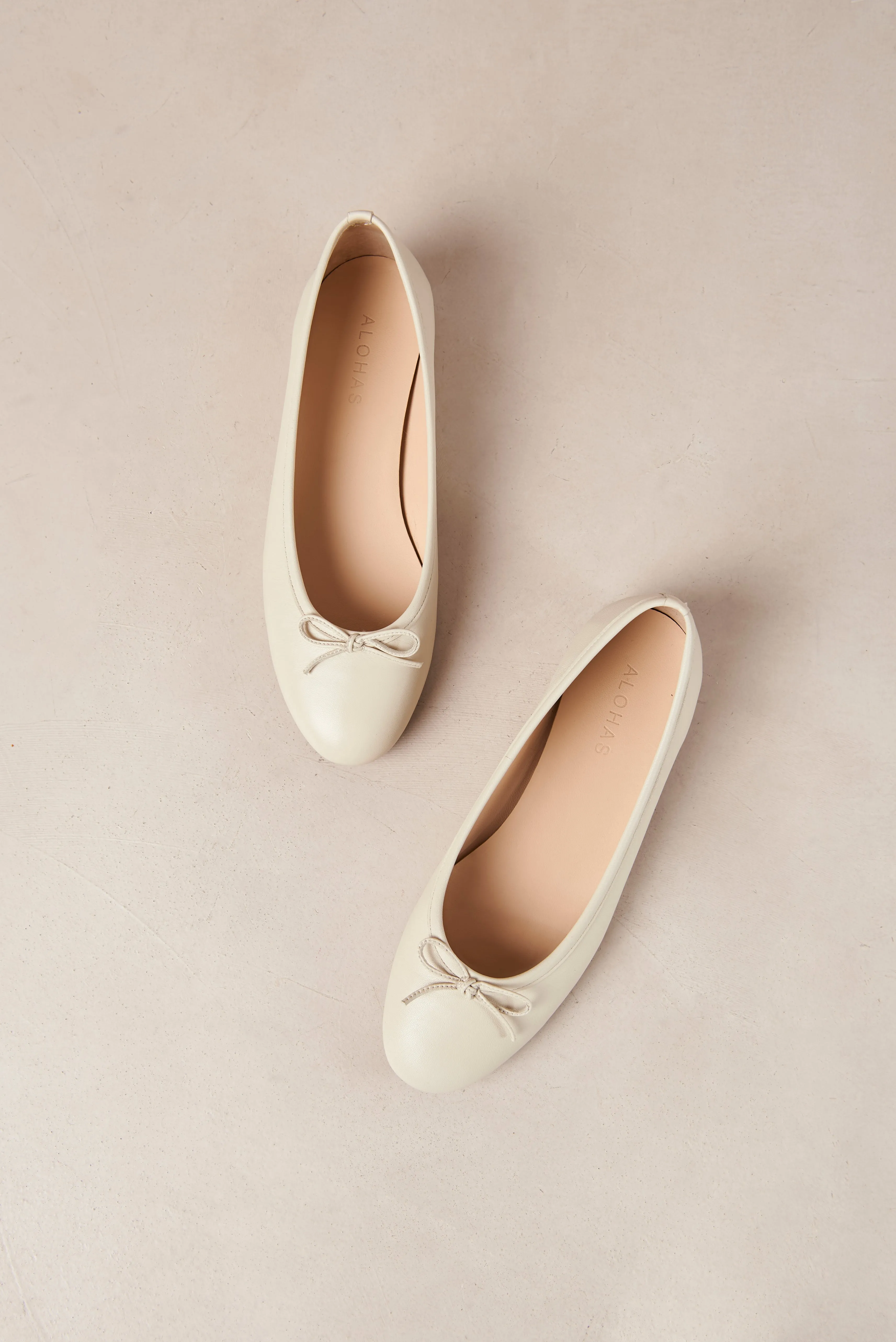 Alohas Oriana Leather Ballet Flats - Cream sold by Amour Vert product image thumbnail 4