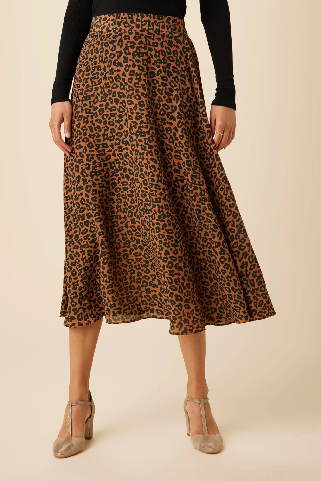 Blaze Washable Silk Skirt - Caramel Sauvage - ReAmour sold by Amour Vert