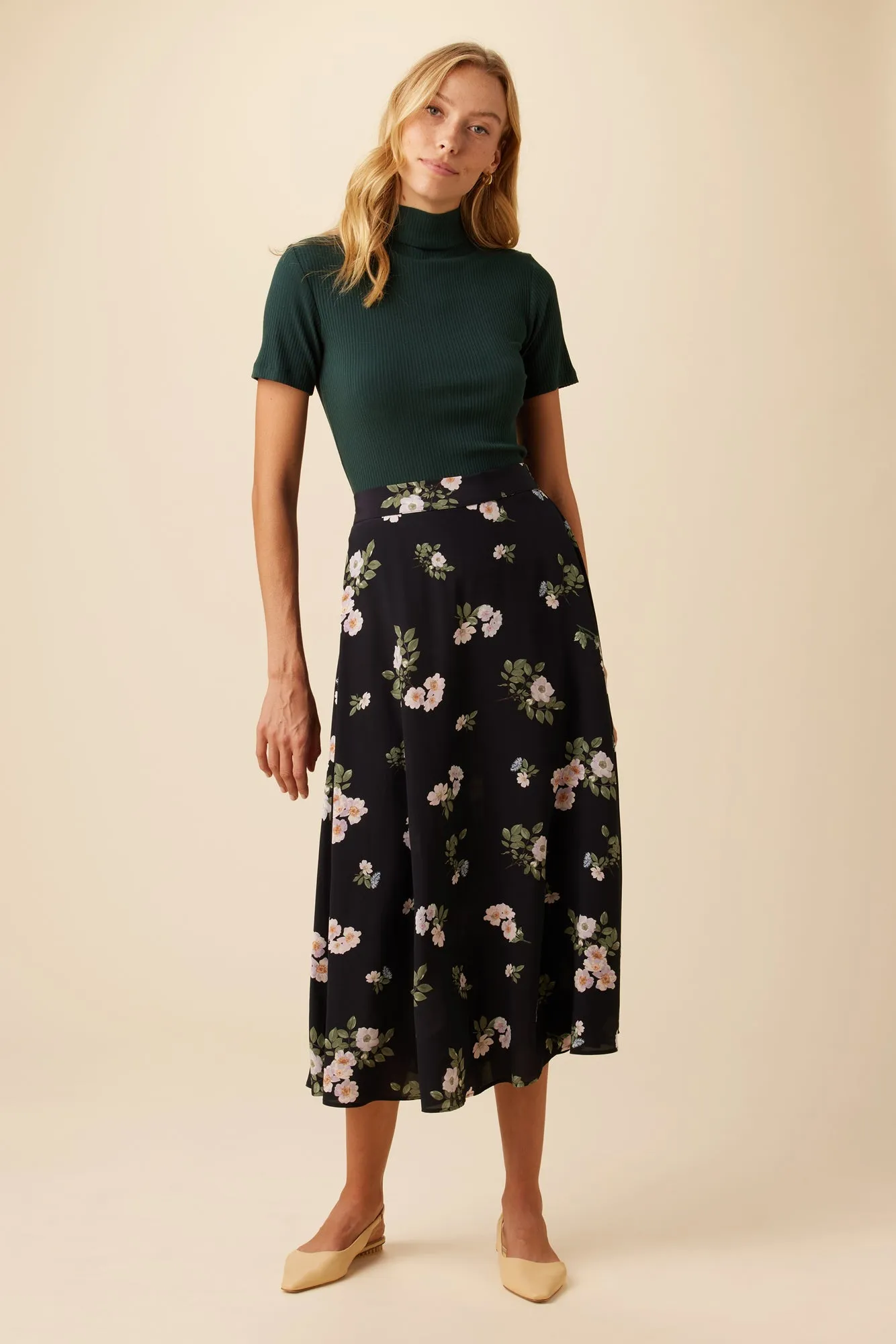 Blaze Washable Silk Skirt - Ladera Floral - ReAmour sold by Amour Vert product image thumbnail 4