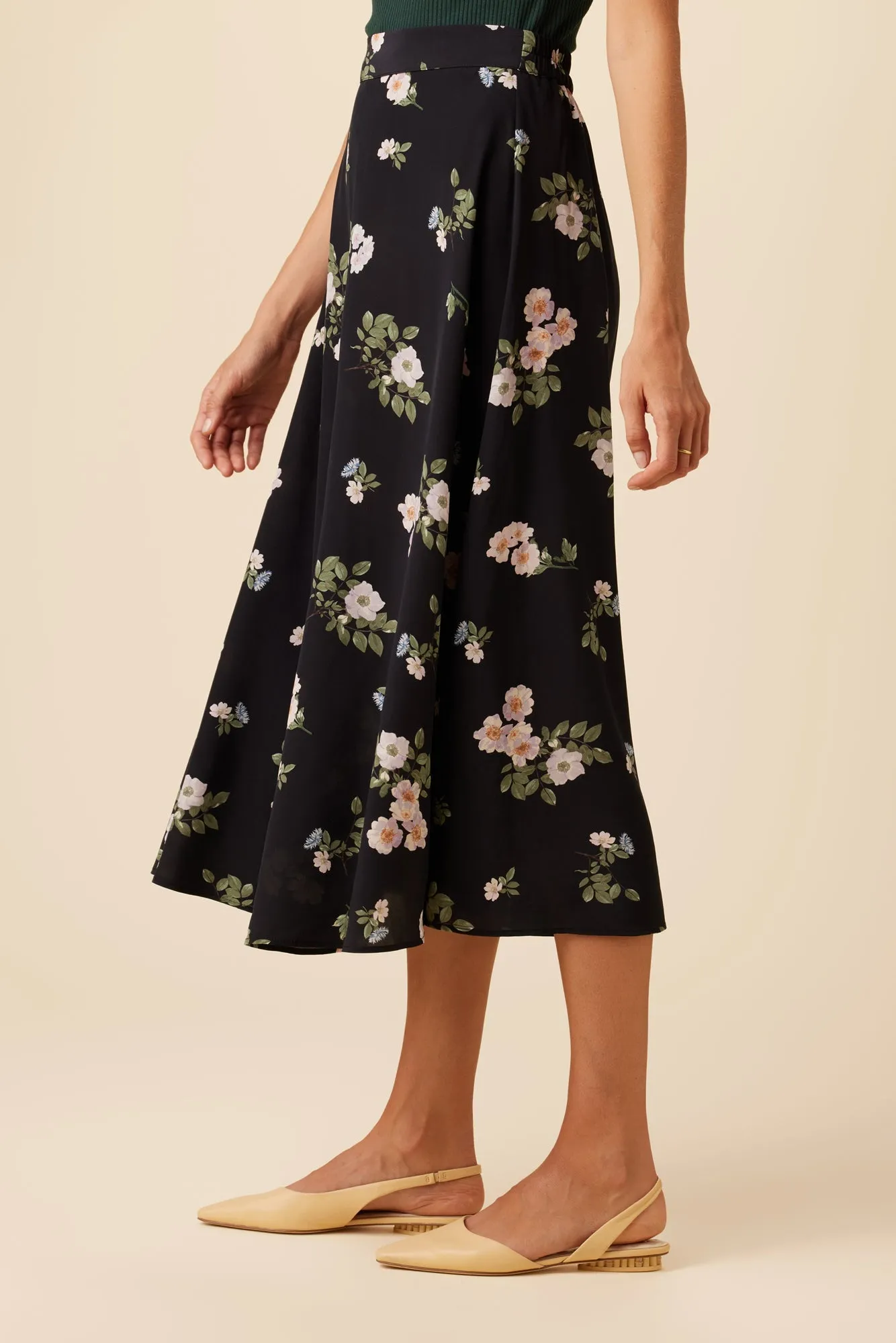 Blaze Washable Silk Skirt - Ladera Floral - ReAmour sold by Amour Vert product image thumbnail 2