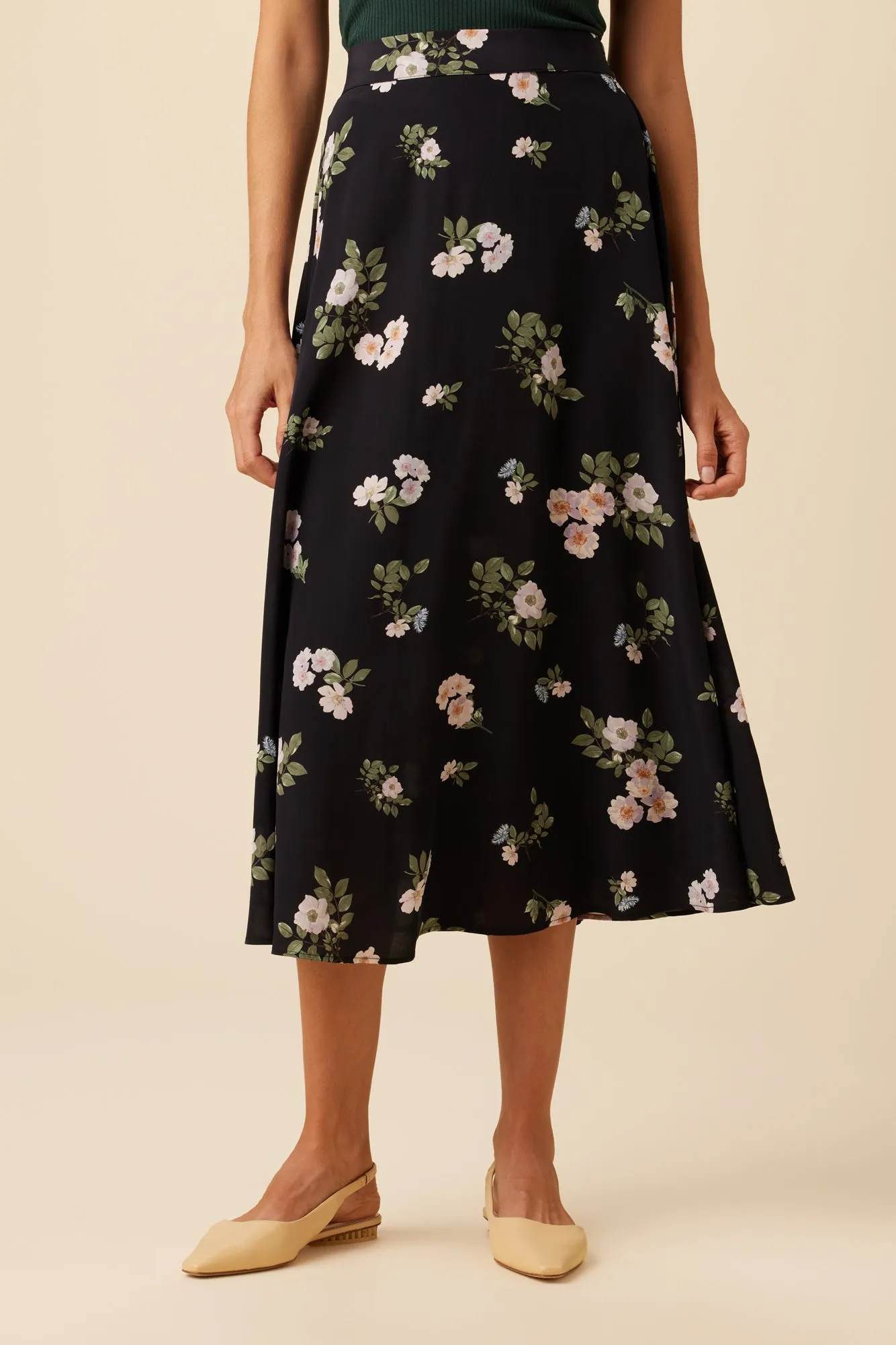 Blaze Washable Silk Skirt - Ladera Floral - ReAmour sold by Amour Vert