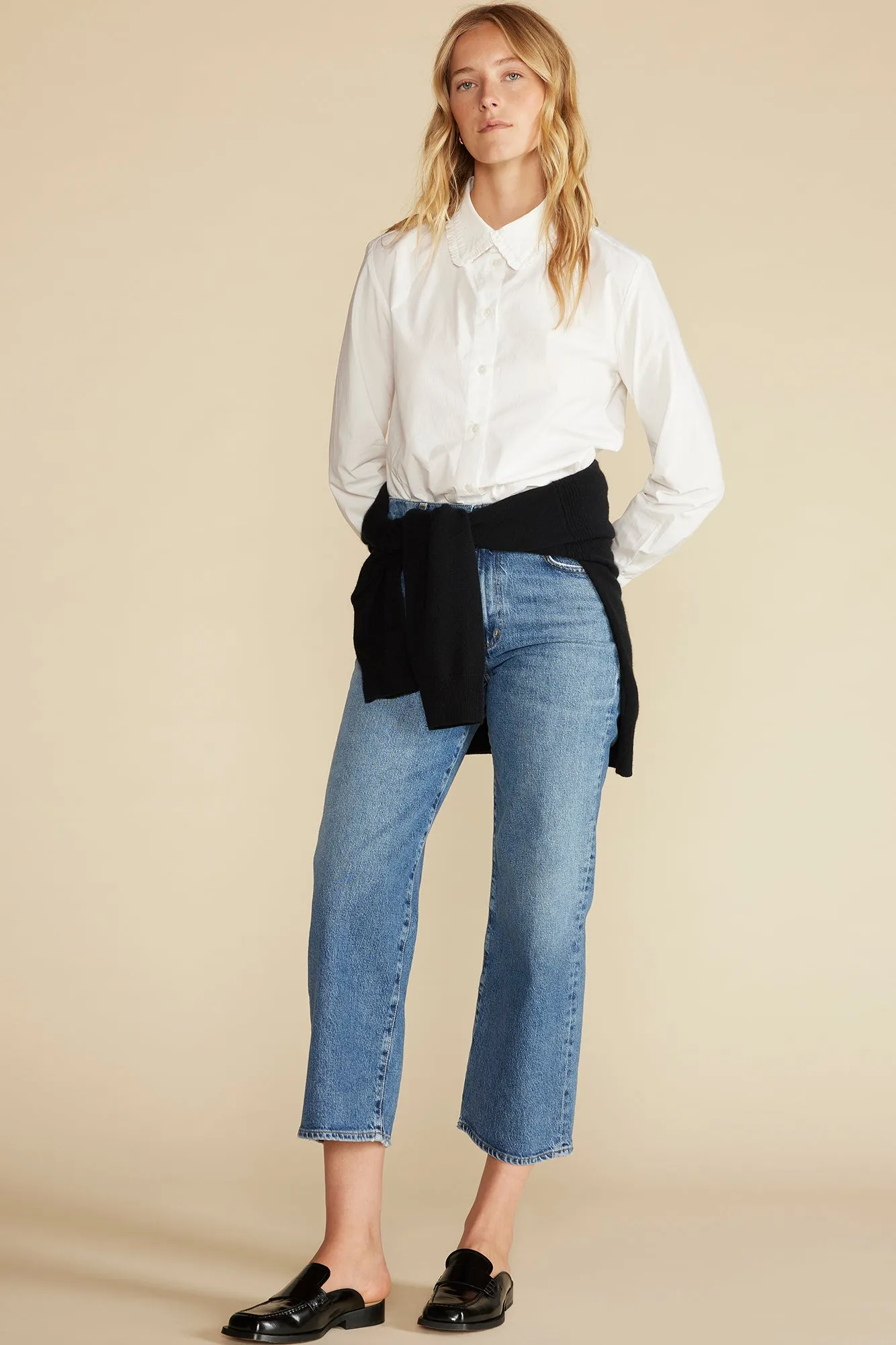 Edelie Ruffled Poplin Shirt - White sold by Amour Vert product image thumbnail 5