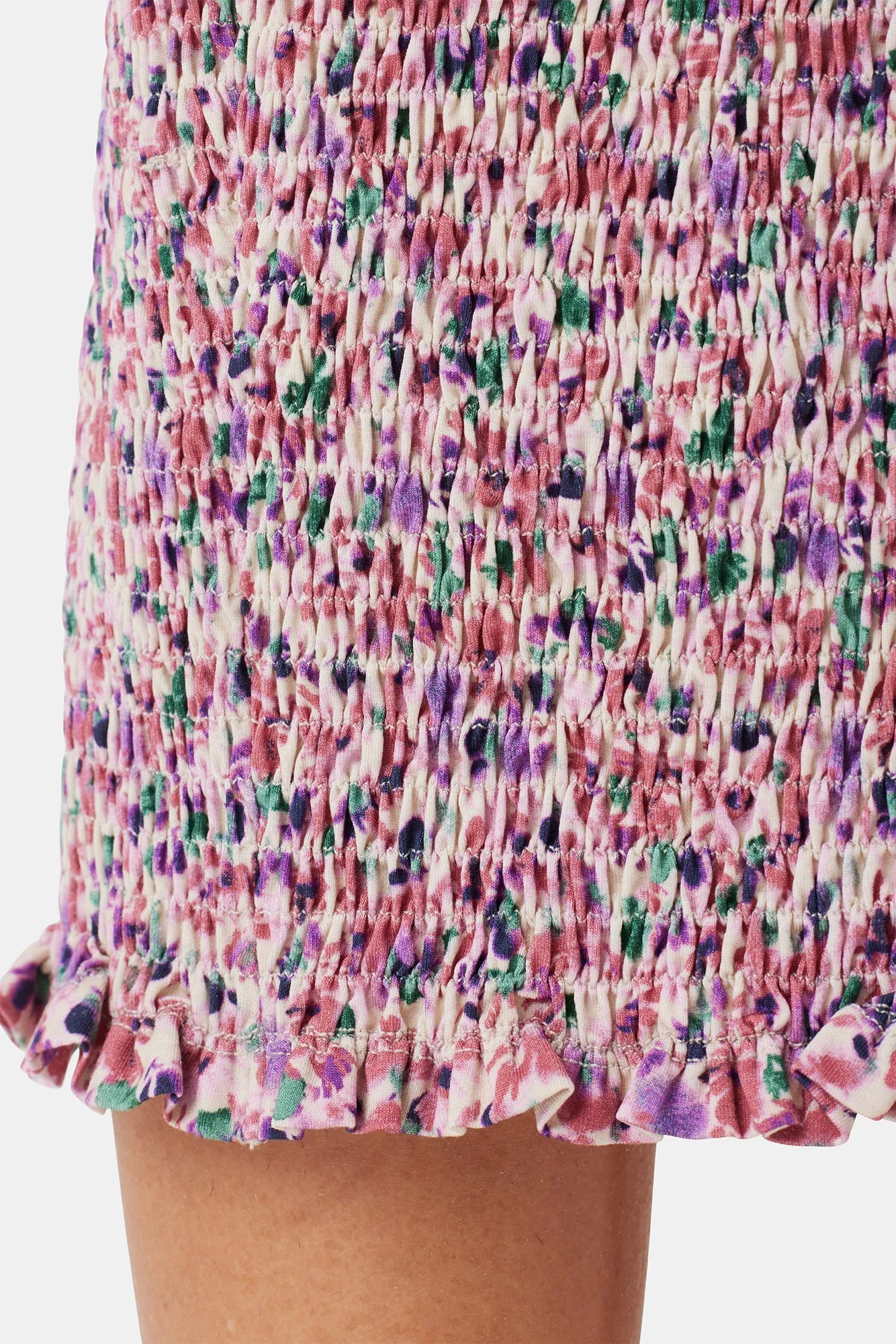 Eunice Smocked Skirt - Alessia Mulberry - ReAmour sold by Amour Vert product image thumbnail 5