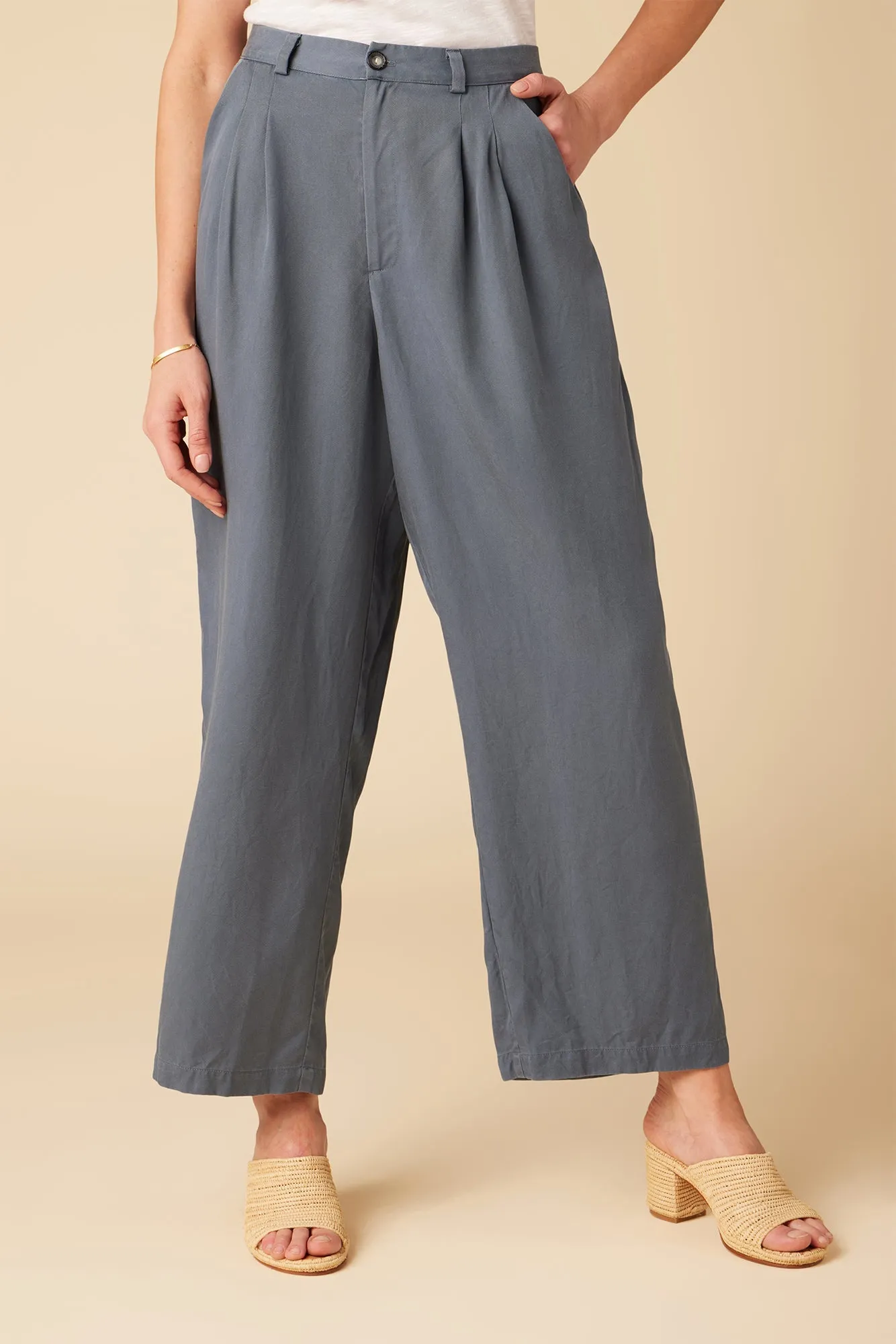 Holland Tencel Twill Pant - Slate - ReAmour sold by Amour Vert