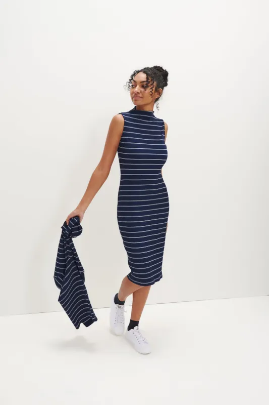 Lux Sleeveless Dress - Pippa Stripe - ReAmour sold by Amour Vert