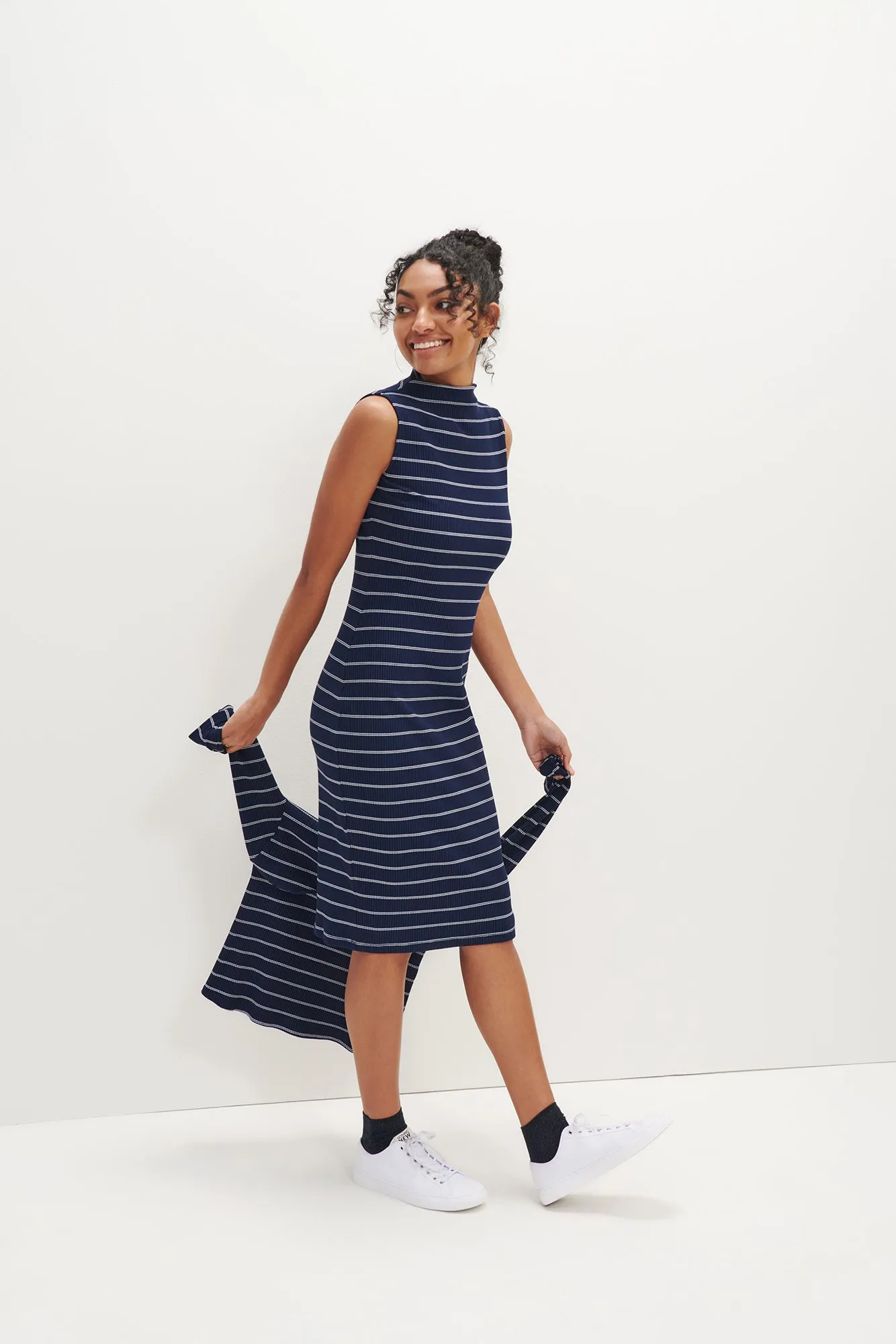 Lux Sleeveless Dress - Pippa Stripe - ReAmour sold by Amour Vert product image thumbnail 4