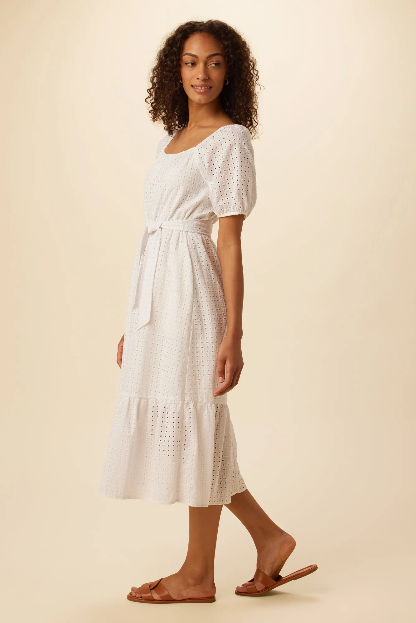 Michelle Cotton Eyelet Dress - White - ReAmour sold by Amour Vert product image thumbnail 2