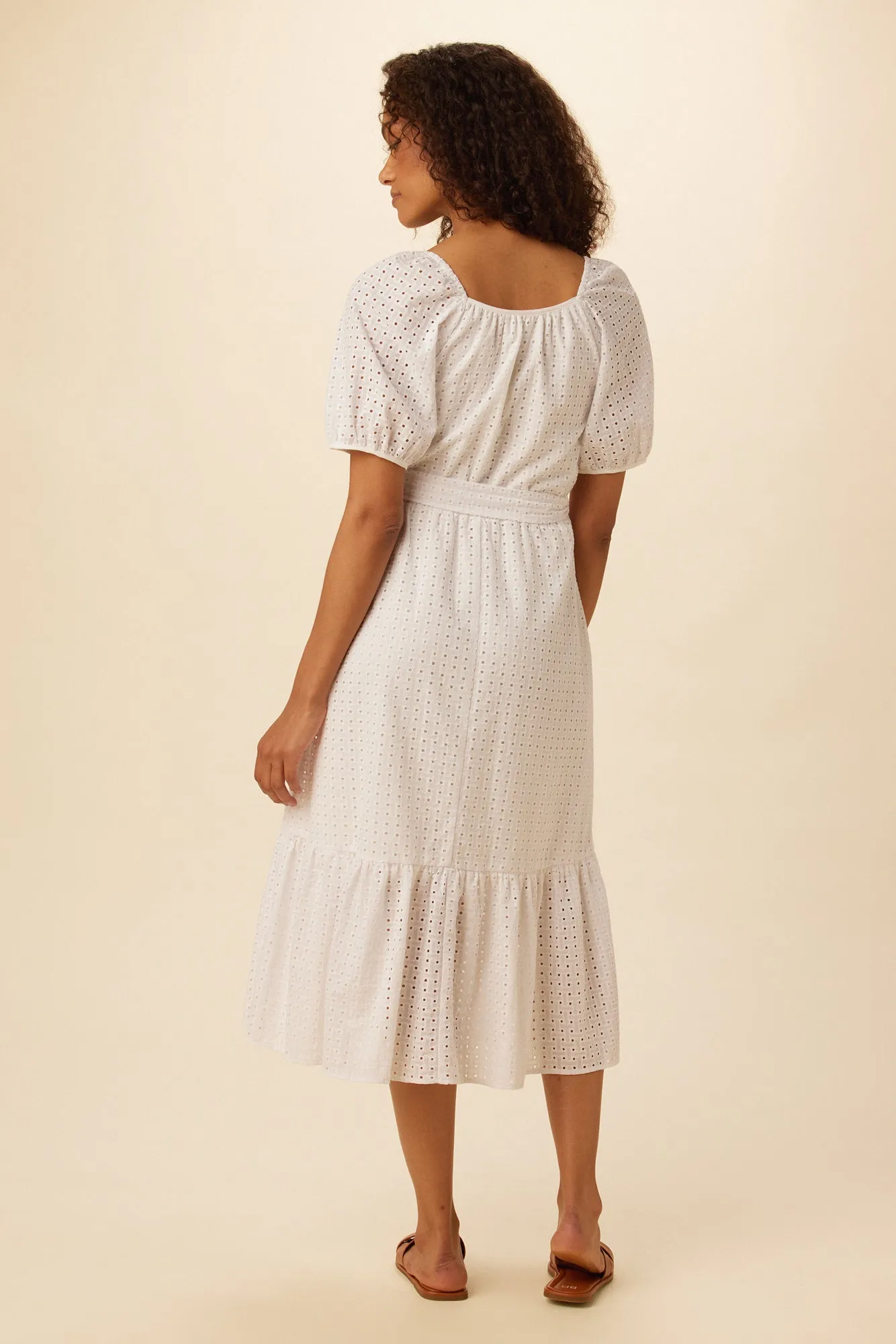 Michelle Cotton Eyelet Dress - White - ReAmour sold by Amour Vert product image thumbnail 3
