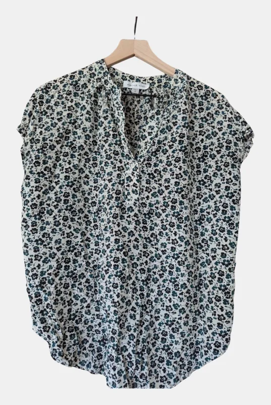 Renata Silk Blouse - Emerald Floral - ReAmour sold by Amour Vert