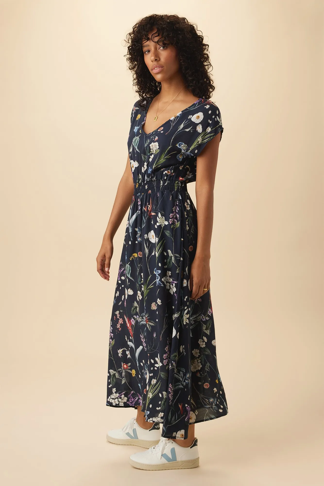 Sarla Ecovero Dress - Gemini Navy - ReAmour sold by Amour Vert product image thumbnail 2